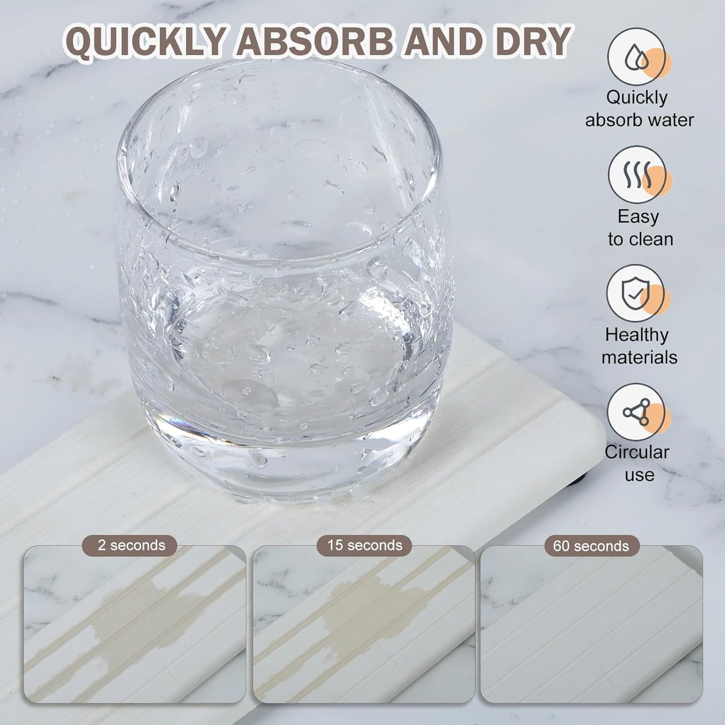 6PCS Fast Drying Diatomite Stone Sink Tray, Stone Drying Tray for Bathroom Counter, Stones Soap Trays for Kitchen Sink, Water Absorbing Coasters, Diatomite Soap Dish, Water Absorbing Stones Trays