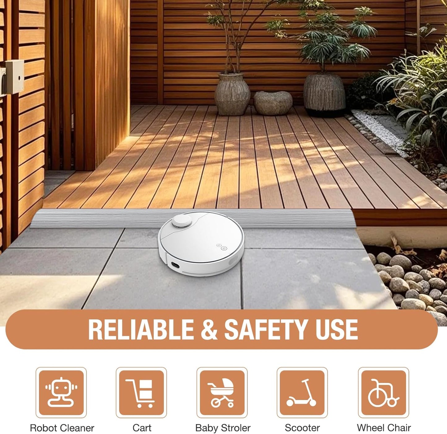 Floor Transition Strip Self Adhesive Vinyl Door Threshold for Doorways Carpet Edging Trim Overlap Edge Reducer for Laminate Floor, Carpet, Tile (Light Gray Wood Grain, 2/5" to 3/5", 6.6Ft)