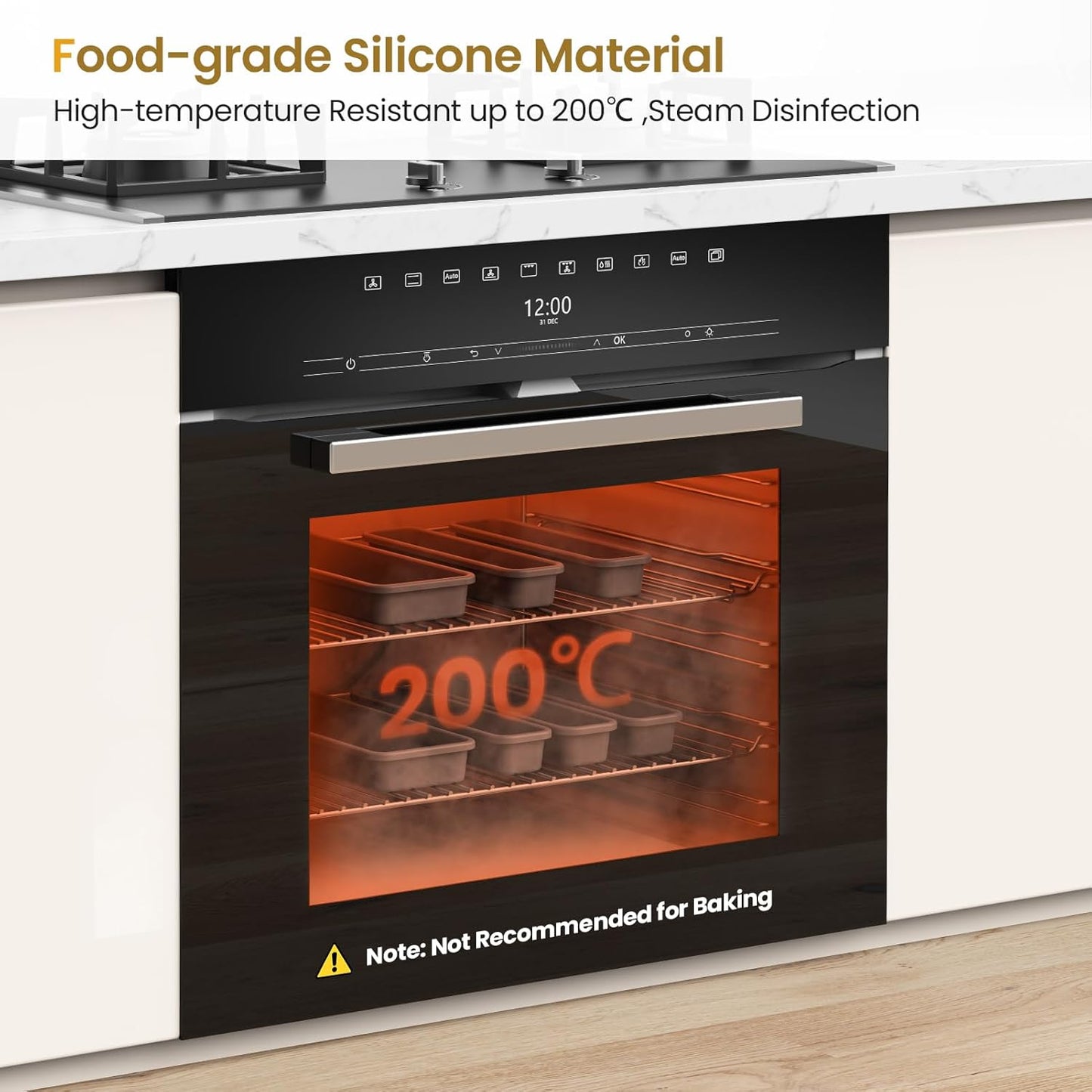 7 Pack Silicone Silverware Drawer Organizer, DIY Free Combination Kitchen Drawer Organizer, Utensil Organizer, Moisture-proof and Heat-resistant up to 200°C, Anti-slip and Environmentally (Grey)