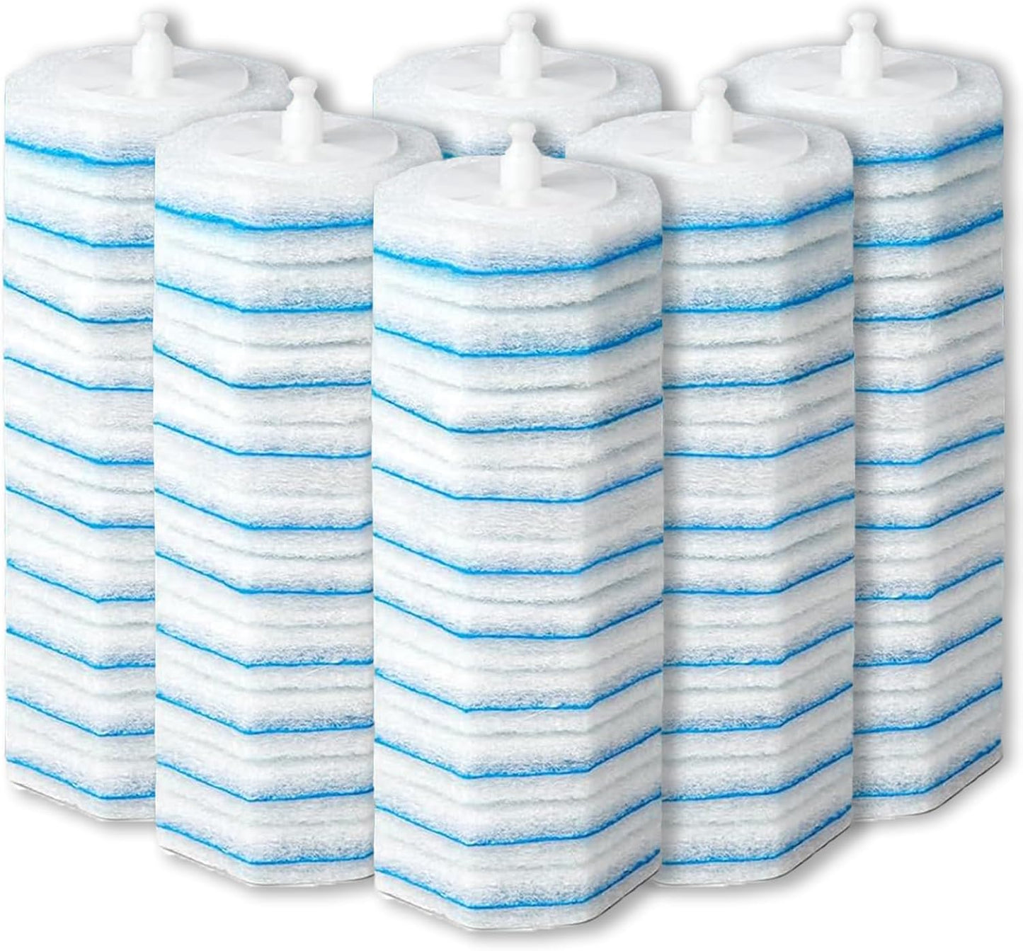 Disposable Toilet Wand Refill Compatible with Clorox Toilet Brush, 60 Count Disposable Heads for Deep Cleaning