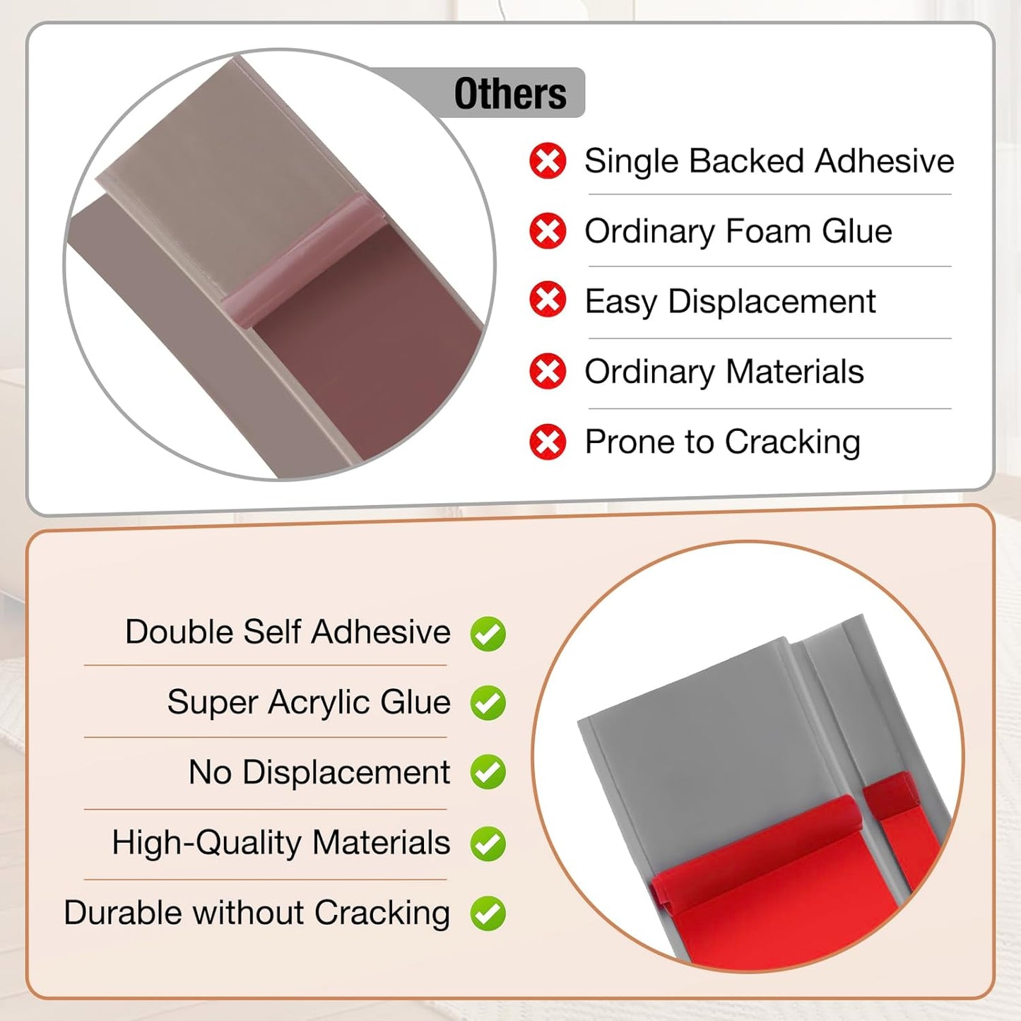 Floor Transition Strip Self Adhesive Vinyl Door Threshold for Doorways Carpet Edging Trim Overlap Edge Reducer for Laminate Floor, Carpet, Tile (Gray, 1/5" to 2/5", 10Ft)