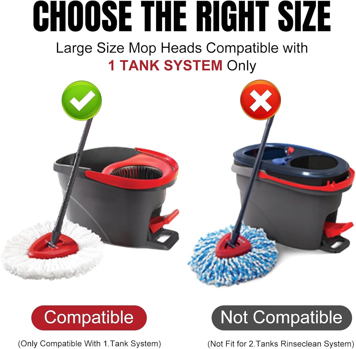 16Pcs Spin Mop Replacement Heads, White Large 360° Easy Wring Spin Mop 100% Microfiber Refill, Easy Cleaning Spin Mop Heads, Deep Clean, Machine Washable for Easy House Cleaning Floor Mopping