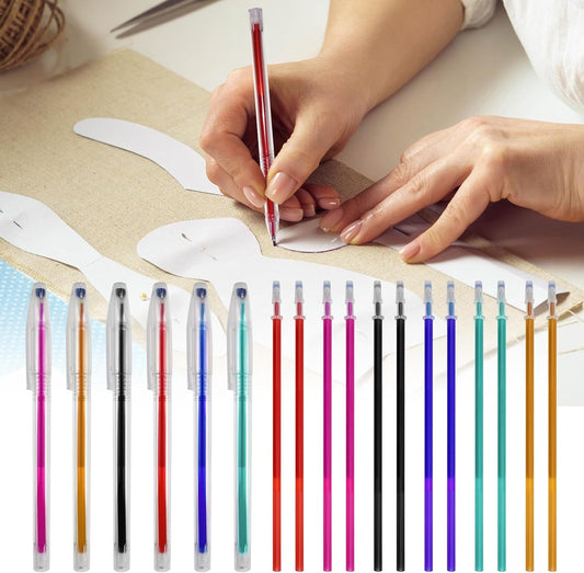 72pcs Heat Erasable Pens for Fabric, Assorted Colors, Fabric Pens for Sewing Erasable for Quilting Sewing DIY Dressmaking Fabrics Tailors Chalk