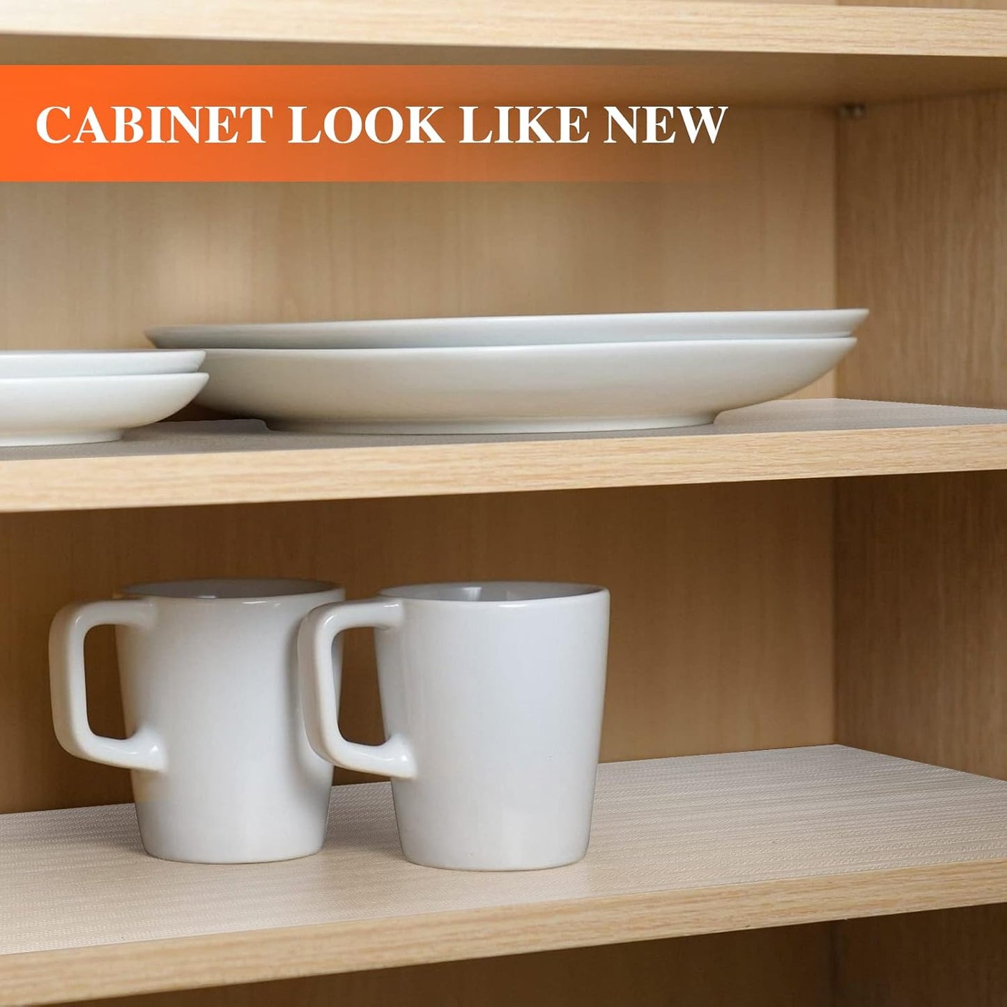 17.5 Inches x 20 Ft Refrigerator Liners Shelf Liner, Fridge Liners Non Slip Washable, Drawer Liners Non Adhesive Waterproof, Durable Fridge Mats for Glass Shelves, Cupboard, Pantry, Clear