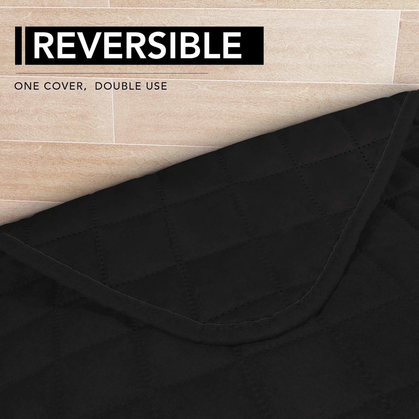 Easy-Going Sectional Couch Covers for Dogs L Shape Sofa Cover Reversible Sofa Slipcover Chaise Lounge Cover Furniture Protector Cover for Pets Dog Cat (42 x 68 inches, Black/Black)