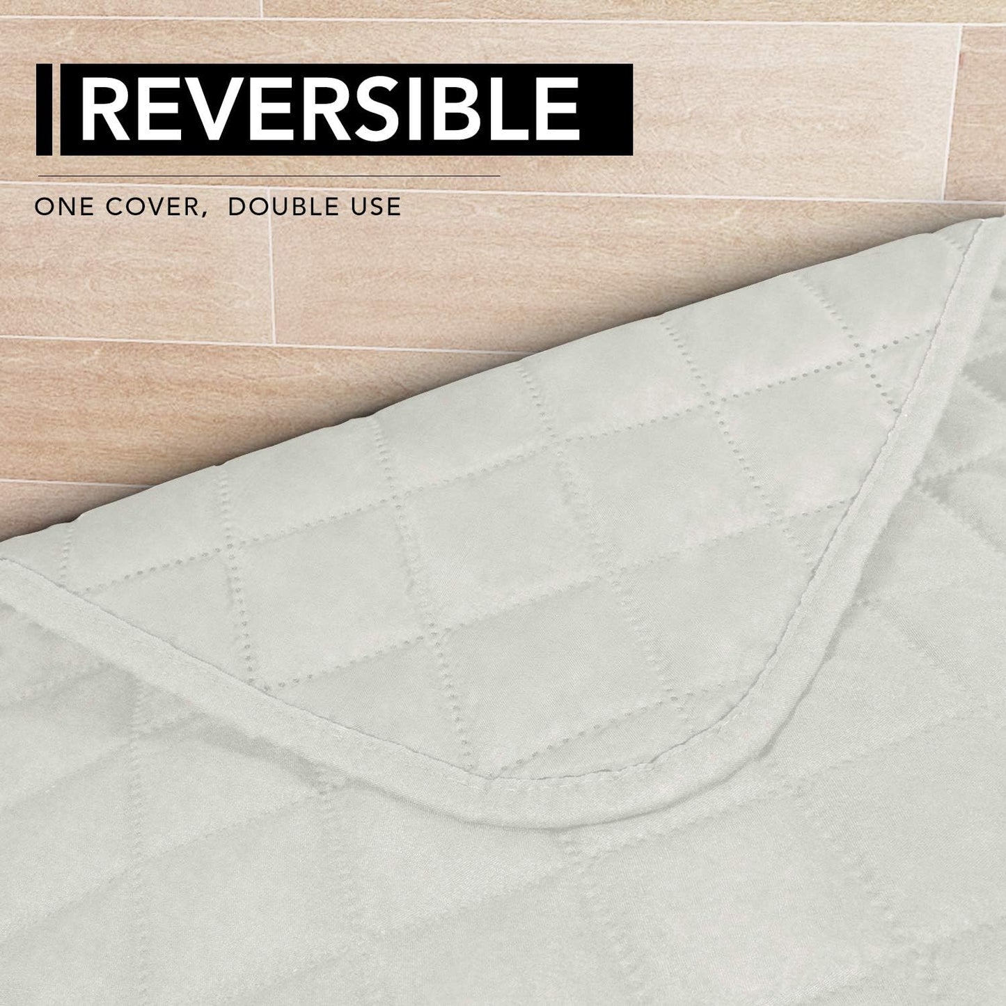 Easy-Going Sectional Couch Covers for Dogs L Shape Sofa Cover Reversible Sofa Slipcover Chaise Lounge Cover Furniture Protector Cover for Pets Dog Cat (42 x 52inches, Ivory/Ivory)