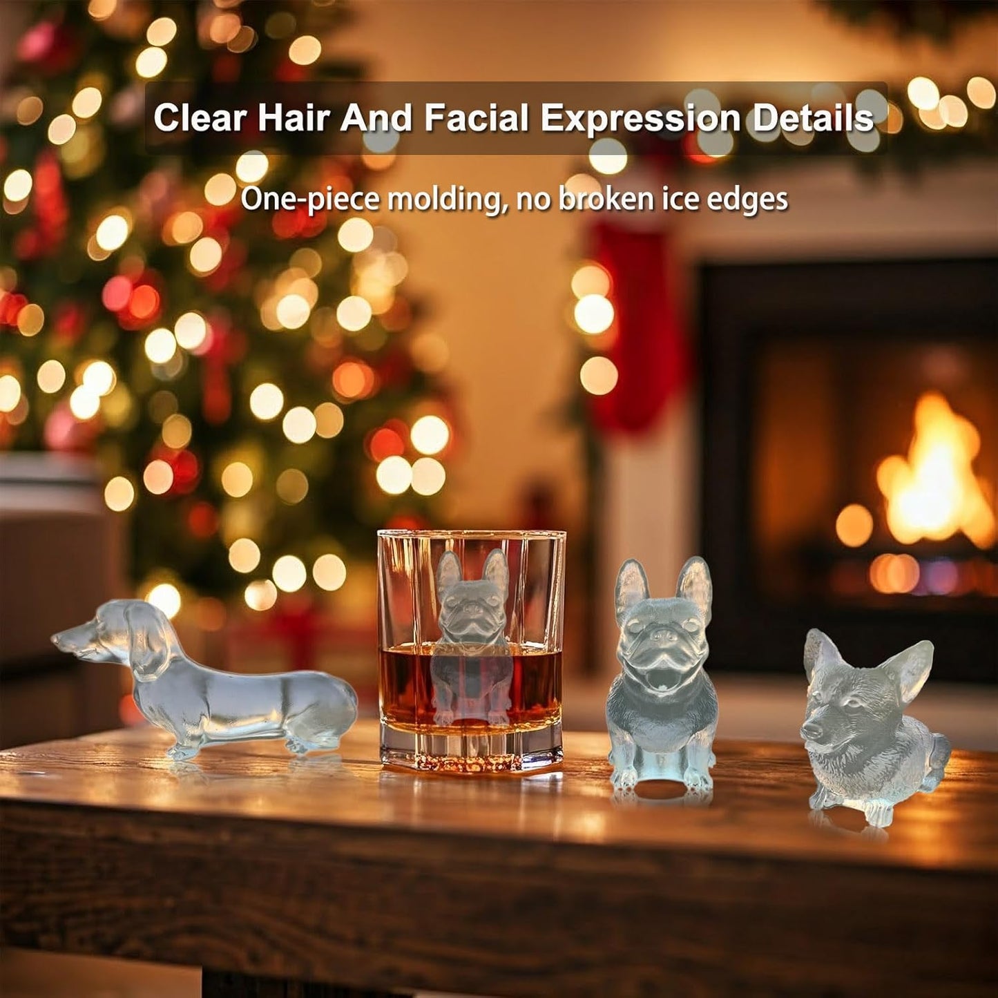 3D Corgi Dog Ice Cube Tray Molds Silicone for Whiskey, Cocktail, Drink; Fun Animal Shape, Corgi Dog Christmas Gifts for Corgi Puppy Lover, Women, Kids; 2 Pack