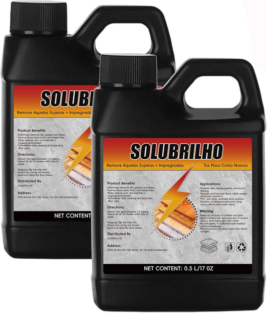 Tile Cleaner, Original Floor Cleaner Black Bottle, 0.5L Multipurpose Powerful Stain Removing Liquid, Stone and Tile Polishing Cleaner for Multi-surfaces, Kitchen, Tiles, Porcelain (2)