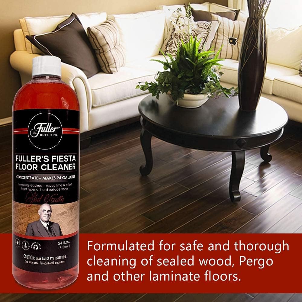 Fuller Brush Fiesta Floor Cleaner Liquid Concentrate - Multi-Surface & Industrial Cleaning For Hardwood, Laminate, Linoleum, Tile & Ceramic Floors, 24 Fl. Oz. Bottle (Pack of 6)