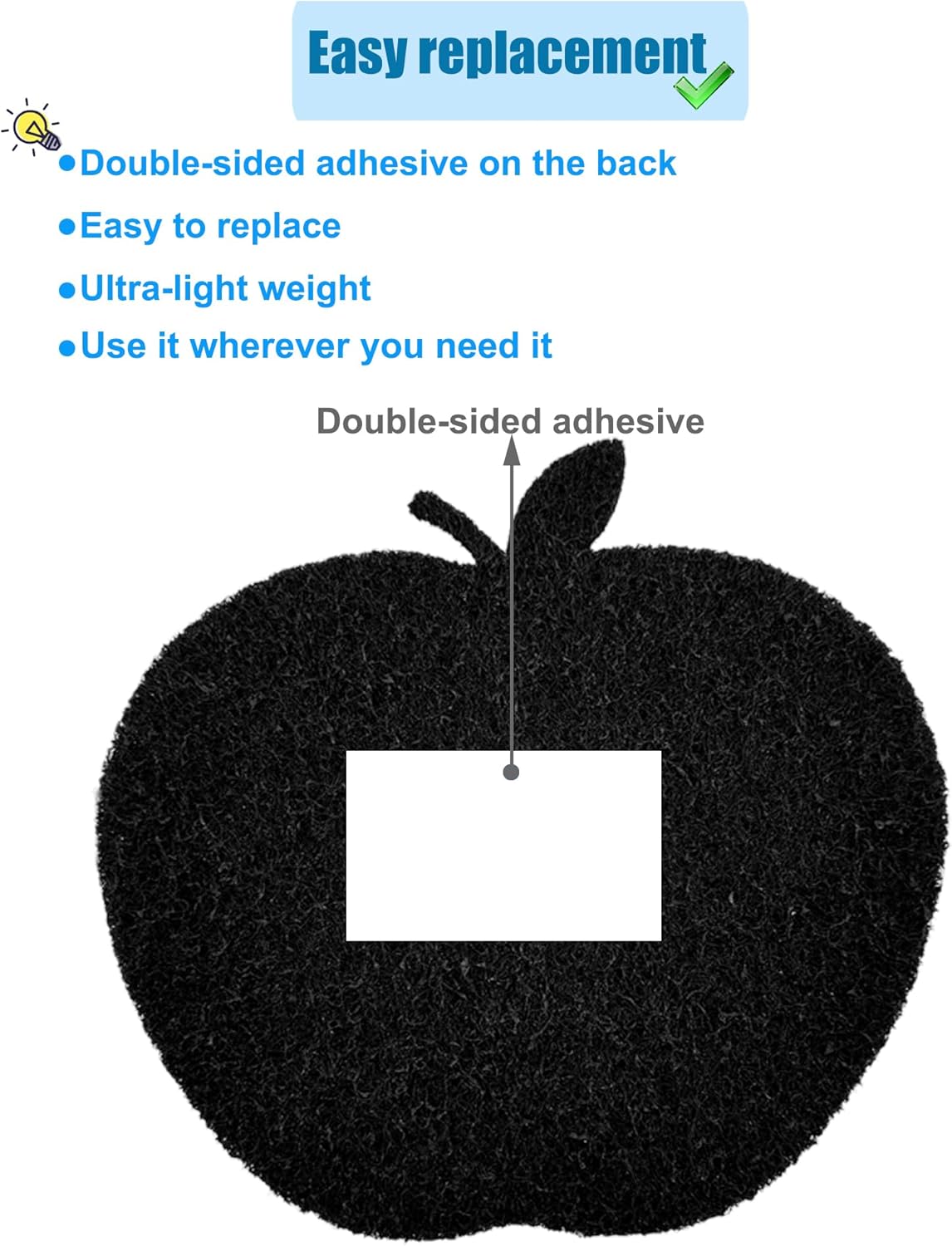 12-Pack Universal Trash Can Odor Absorbing Filters, Activated Charcoal Deodorizer for Trash Cans, Compost Buckets, Countertop and Recycle Bins (Apple)