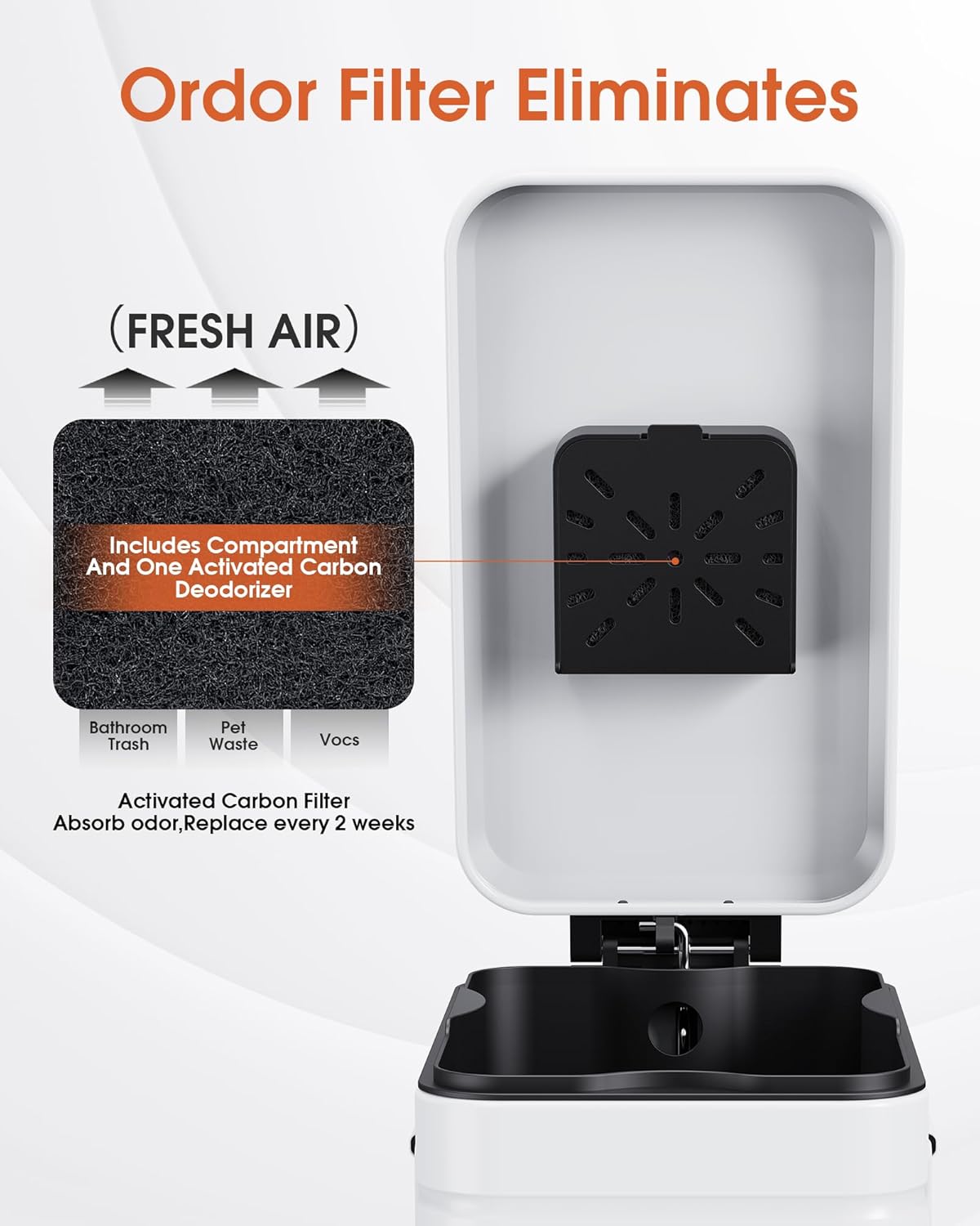 Small Trash Can with Lid Soft Close-10L/2.6 Gal Stainless Steel Outdoor Dog Poop Garbage Can-Metal Waste Bins with Pedal for Bathroom Bedroom Office-White