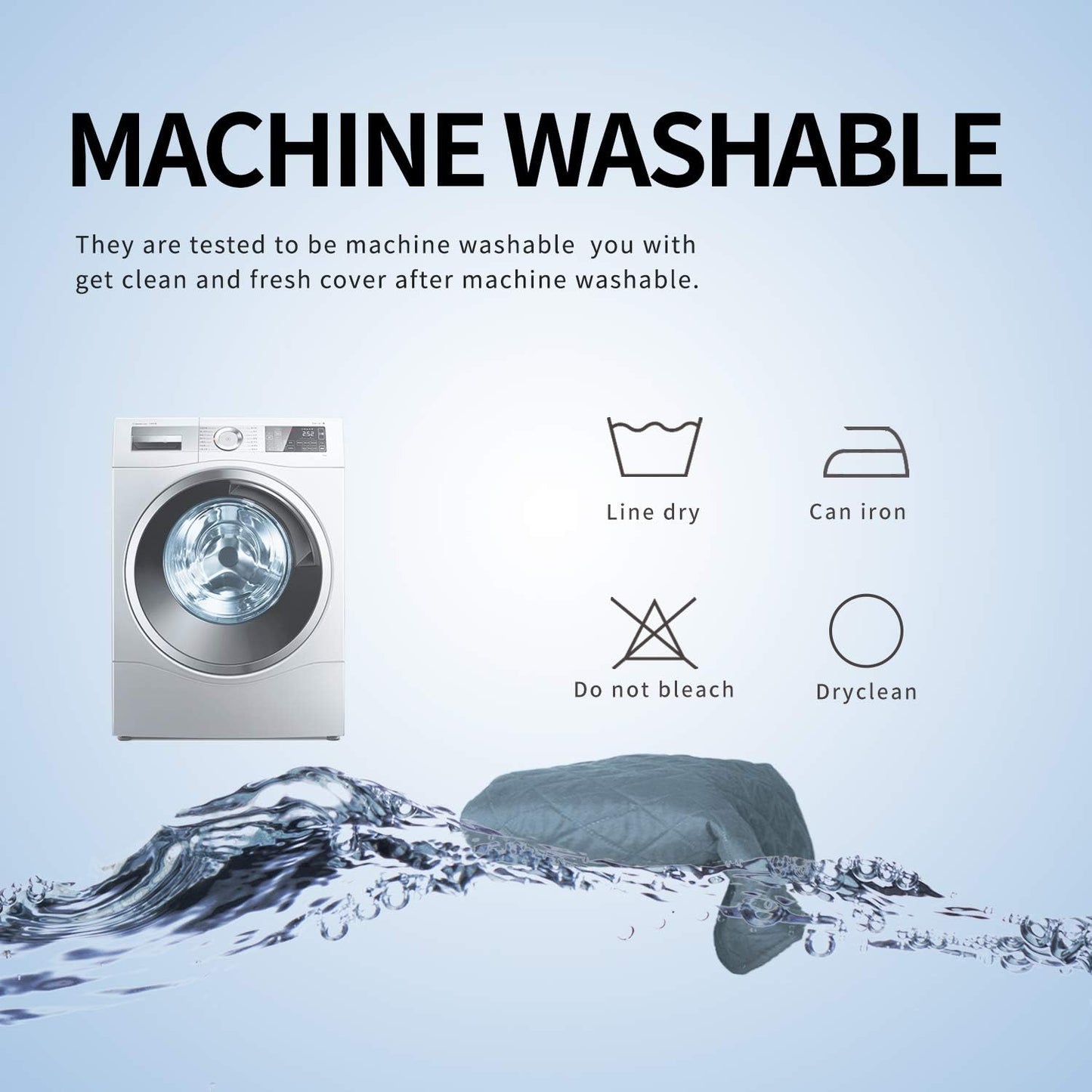 Easy-Going Sofa Slipcover L Shape Sofa Cover Sectional Couch Cover Furniture Protector Mat for Pets Dog Cat (Large, Light Blue/Light Blue)