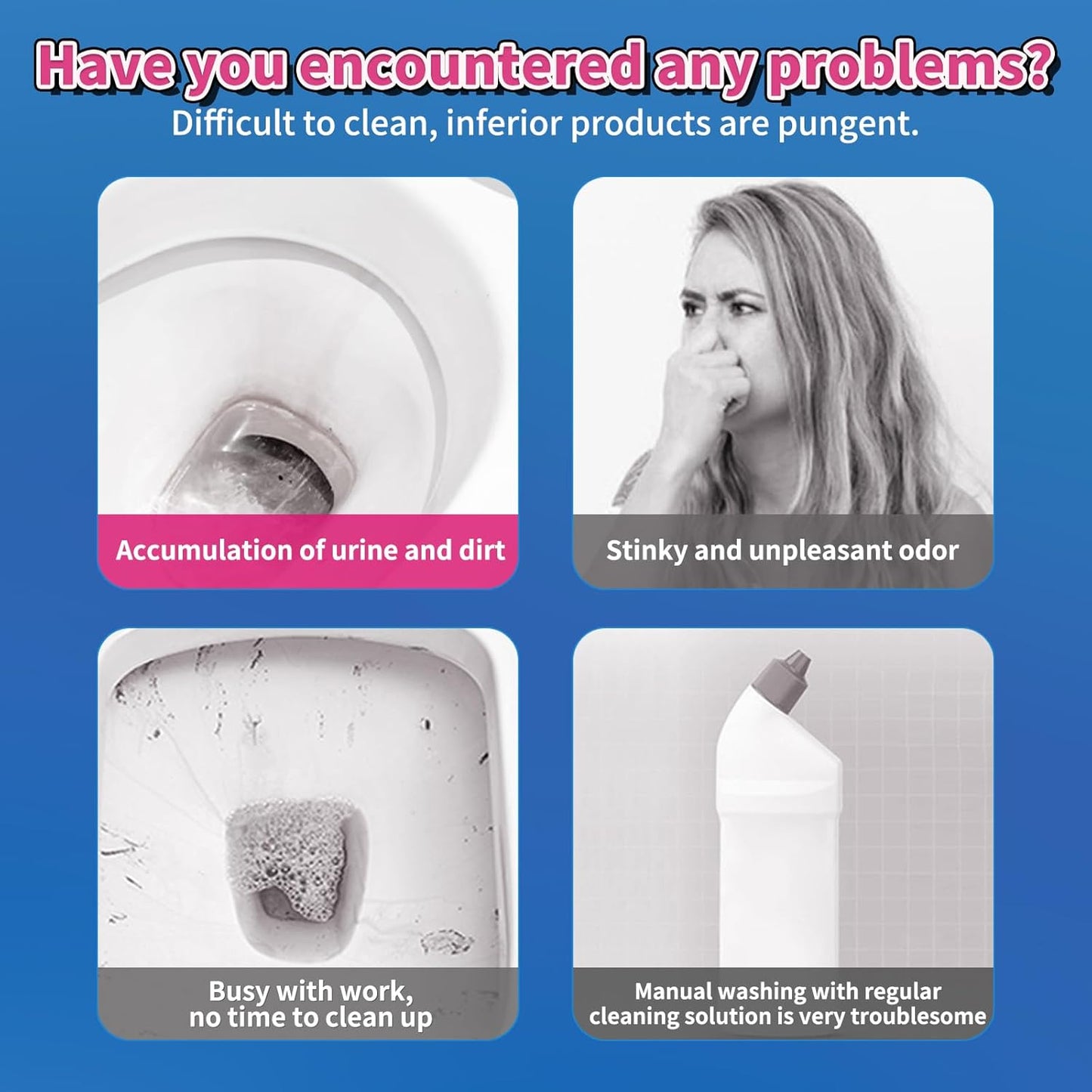 Automatic Toilet Bowl Cleaner Tablets, 30-Pack Long-Lasting Toilet Tank Cleaner for Bathroom, Blue Water Freshener, Prevents Stains & Odor, Safe for All Toilets (30, Blue and Pink)