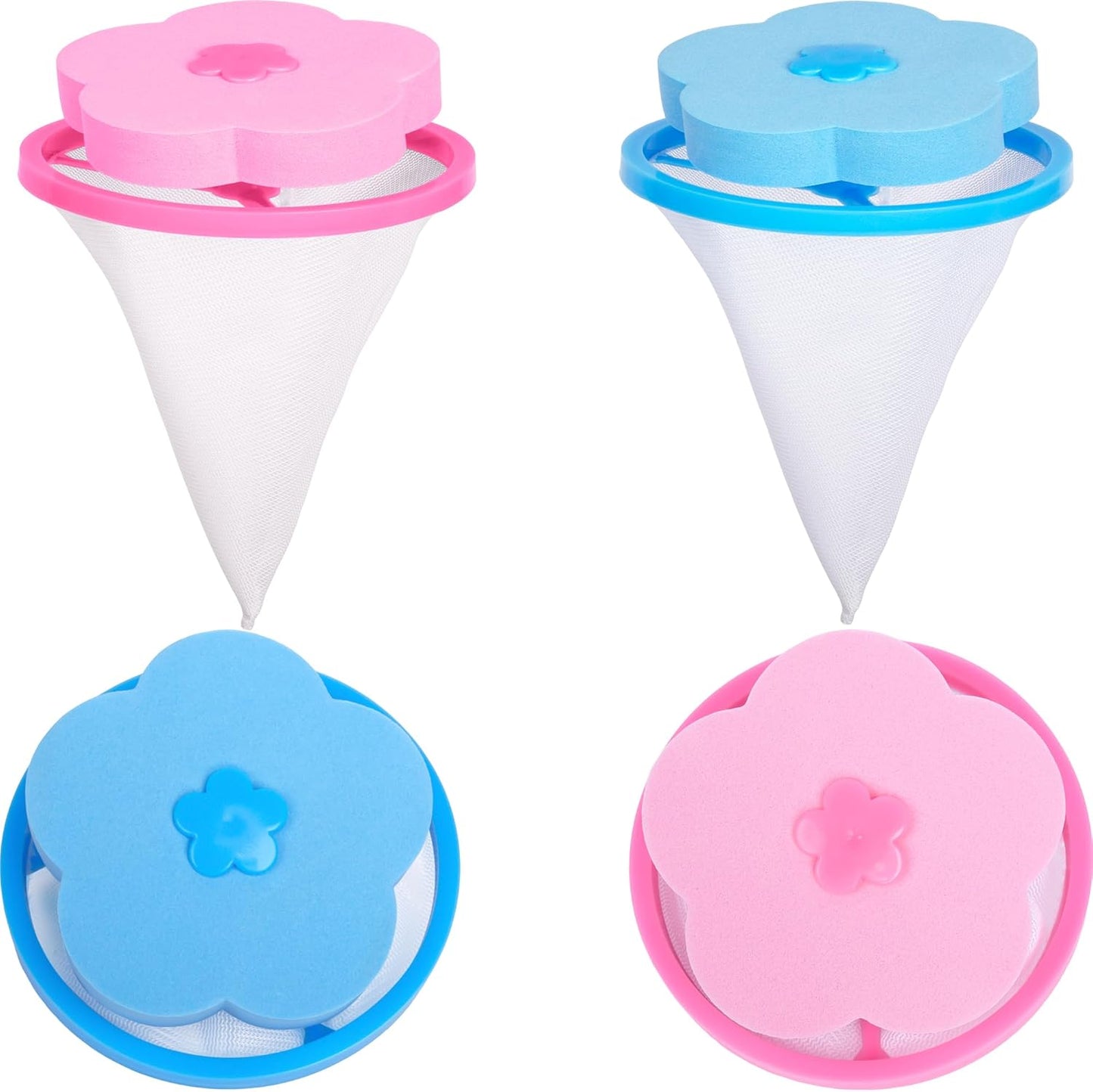 Pet Hair Remover for Laundry,Lint Catcher for Laundry,Washing Machine Floating Lint Mesh Bag,Reusable Household Hair Filter Washer Lint Trap Net Pouch 4 Pieces