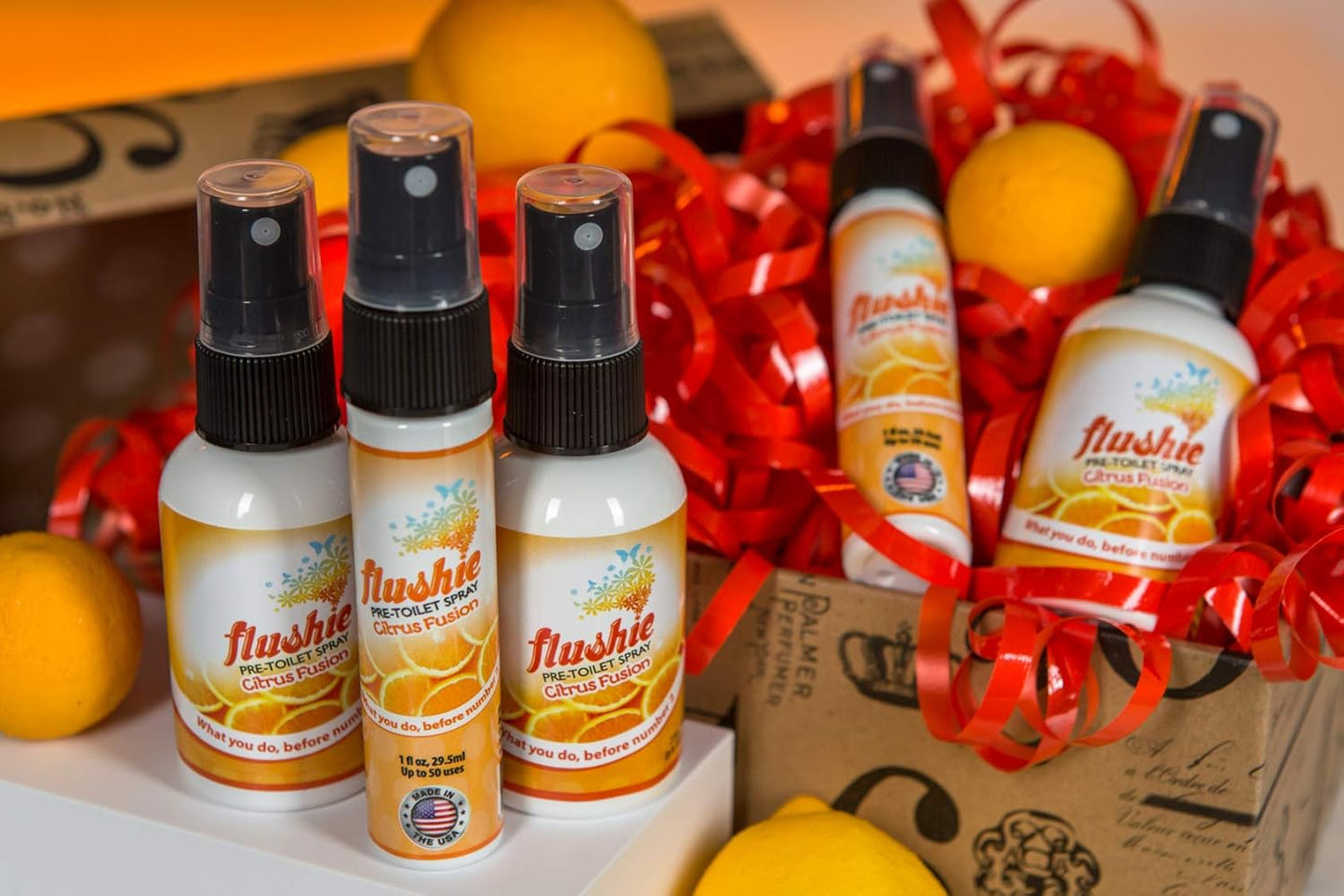 Flushie Pre-Toilet Sprays Poop Spray (Citrus, 2oz 3pack)