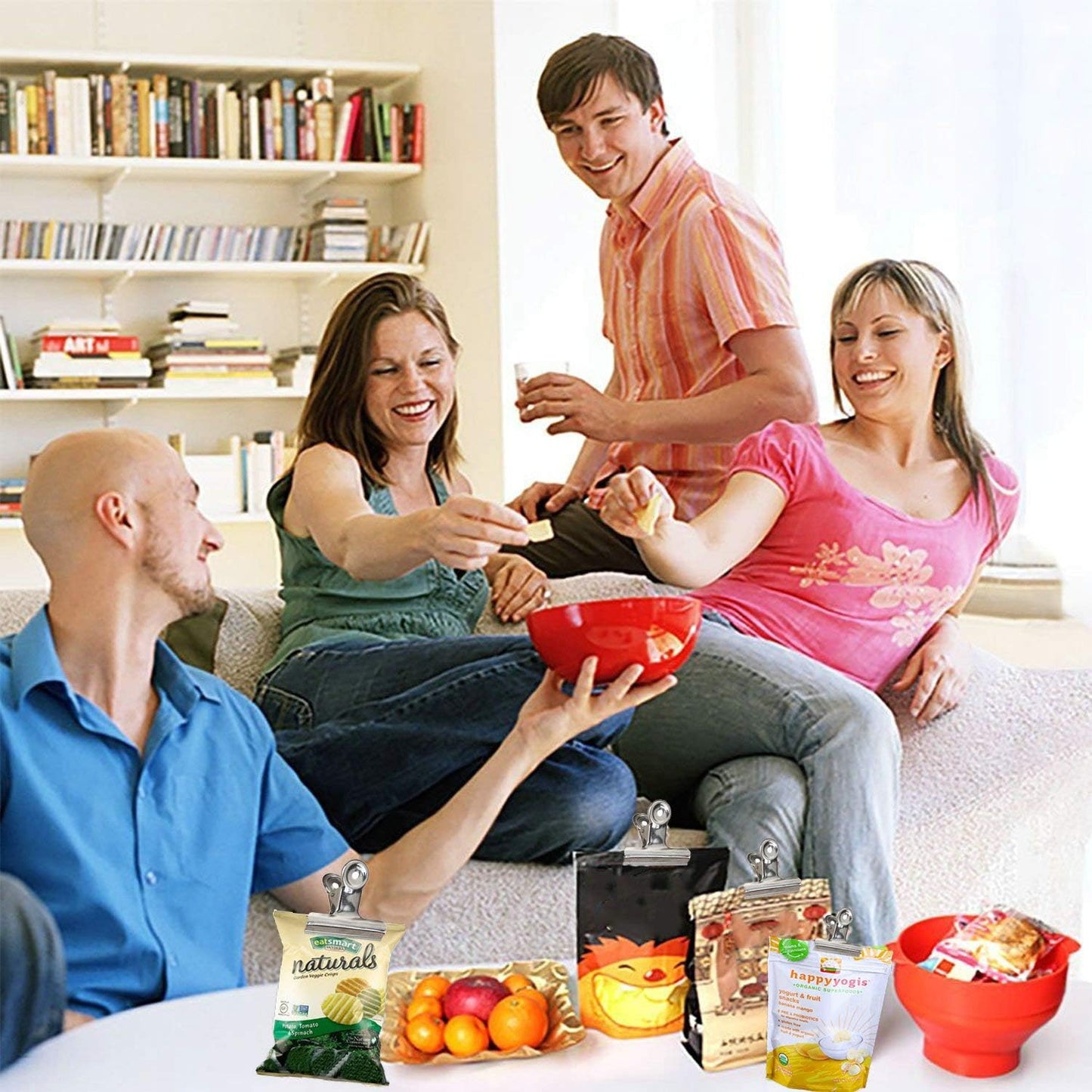 18 Pack Stainless Steel Chip Bag Clips Heavy Duty Food Bags Clamp Clips for Kitchen Office School, 3 Sizes(3In, 2.5In, 2In)