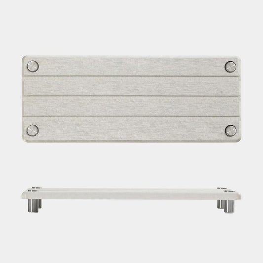 2 Pack Fast Drying Water Absorbing Diatomite Stone Mat Tray for Kitchen & Bathroom Counter - Instant Dry Sink Caddy Organizer - Vanity Holder for Soap and Sponge – Beige Gray 10" x 4"