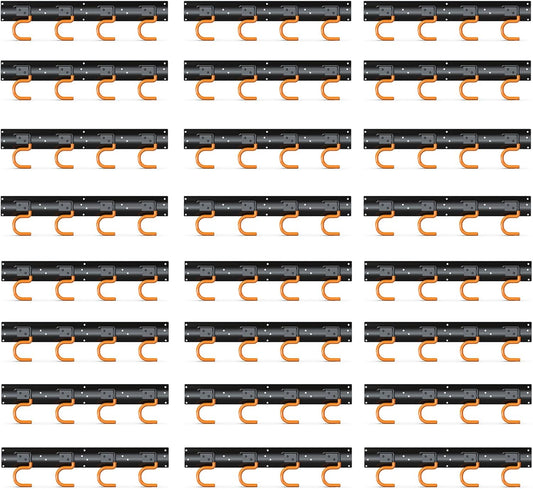 3-H 24×16" All Metal Garden Tool Organizer, Garage Tool Organizer, Broom Holder Wall Mount for Garage, Shed, Garden, Basement Hanging and Organizing Rake, Mop, Shovel, Hose