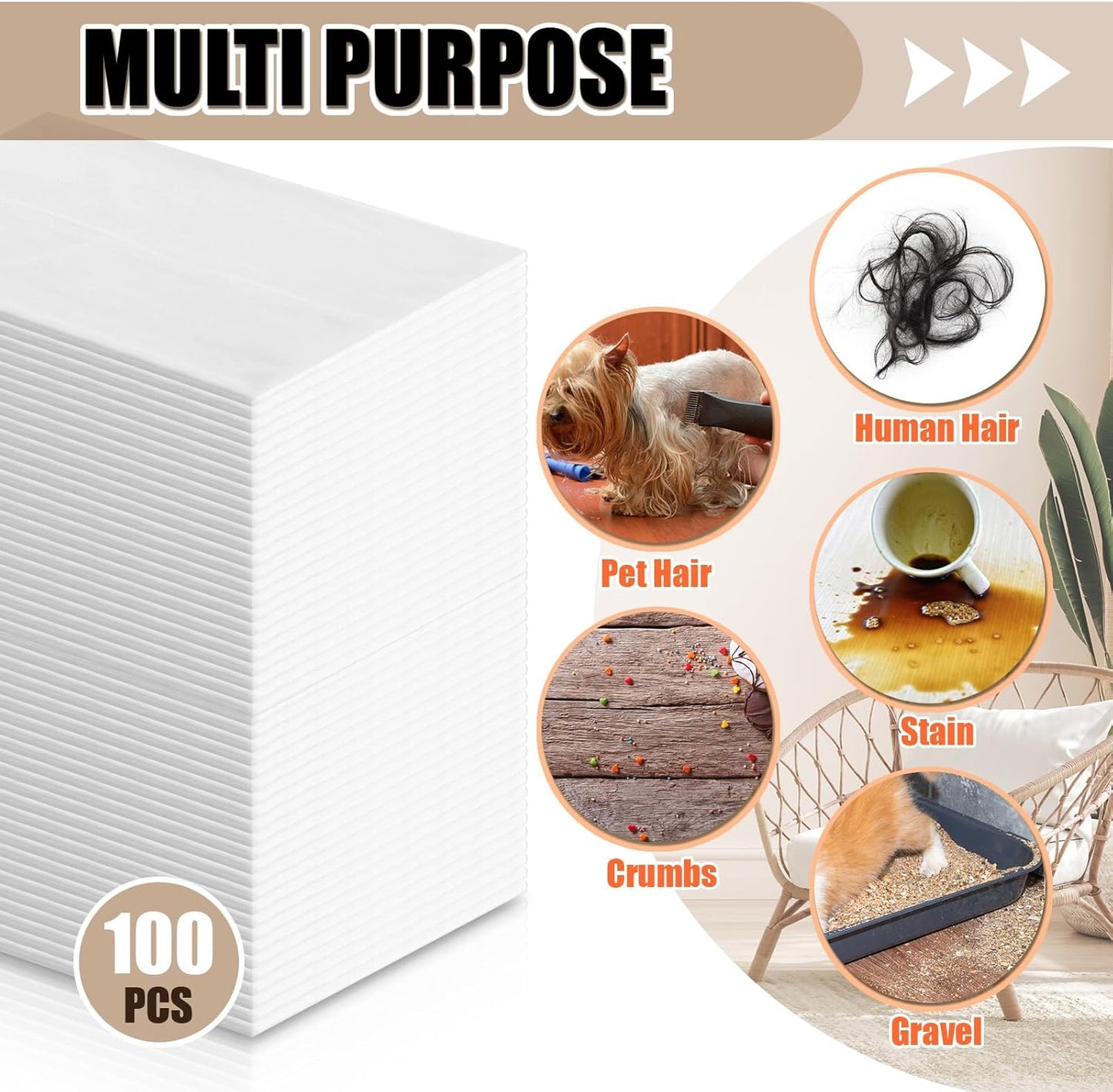 100 Counts Sweeper Wet Mopping Cloths 17.7 x 11.8'' X Large Wet Mop Pads Refills XL Disposable Floor Wipes Duster for Sweeping Scrubbing Cleaning Dry Wood Hardwood Tile