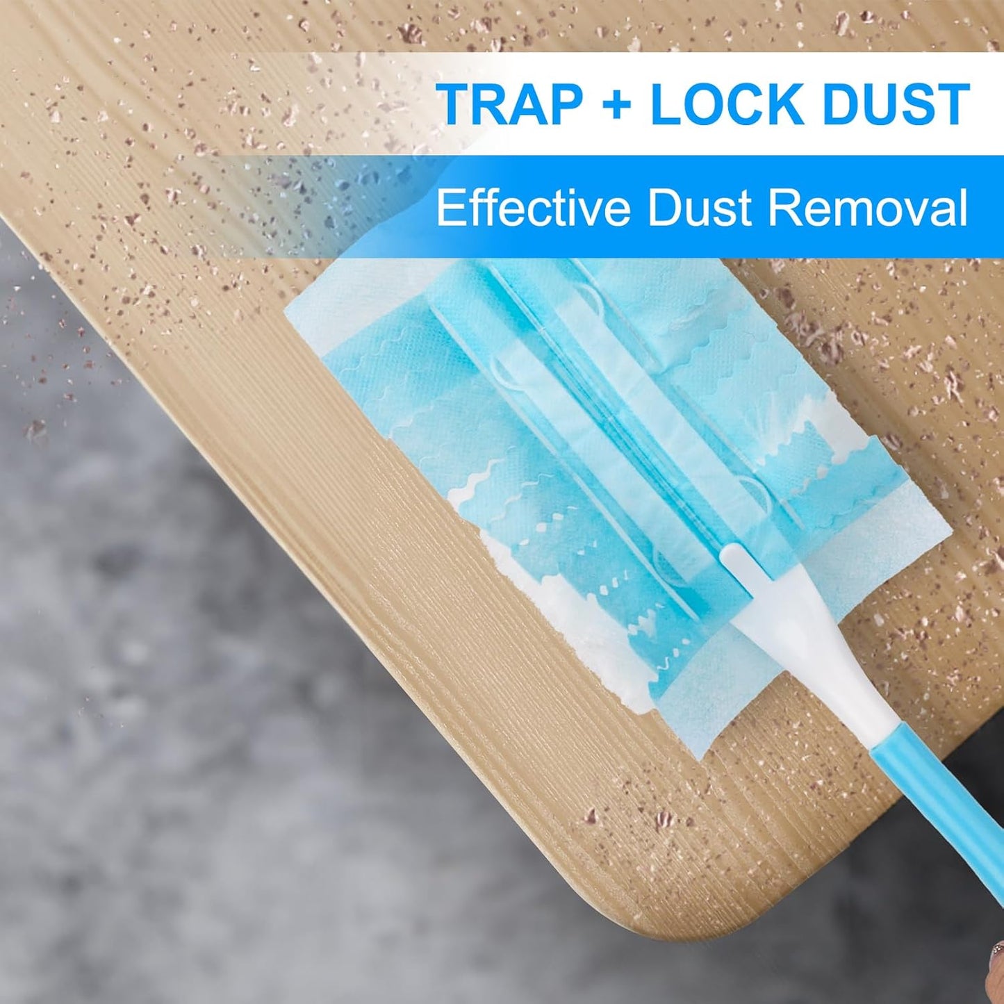 KeFanta Duster Refills for Swiffer Dusters, 180 Heavy Duty Multi Surface Refills & 1 Handle, Ceiling Fan Duster, Disposable Dusters for Cleaning (30 Count+1 Handle)