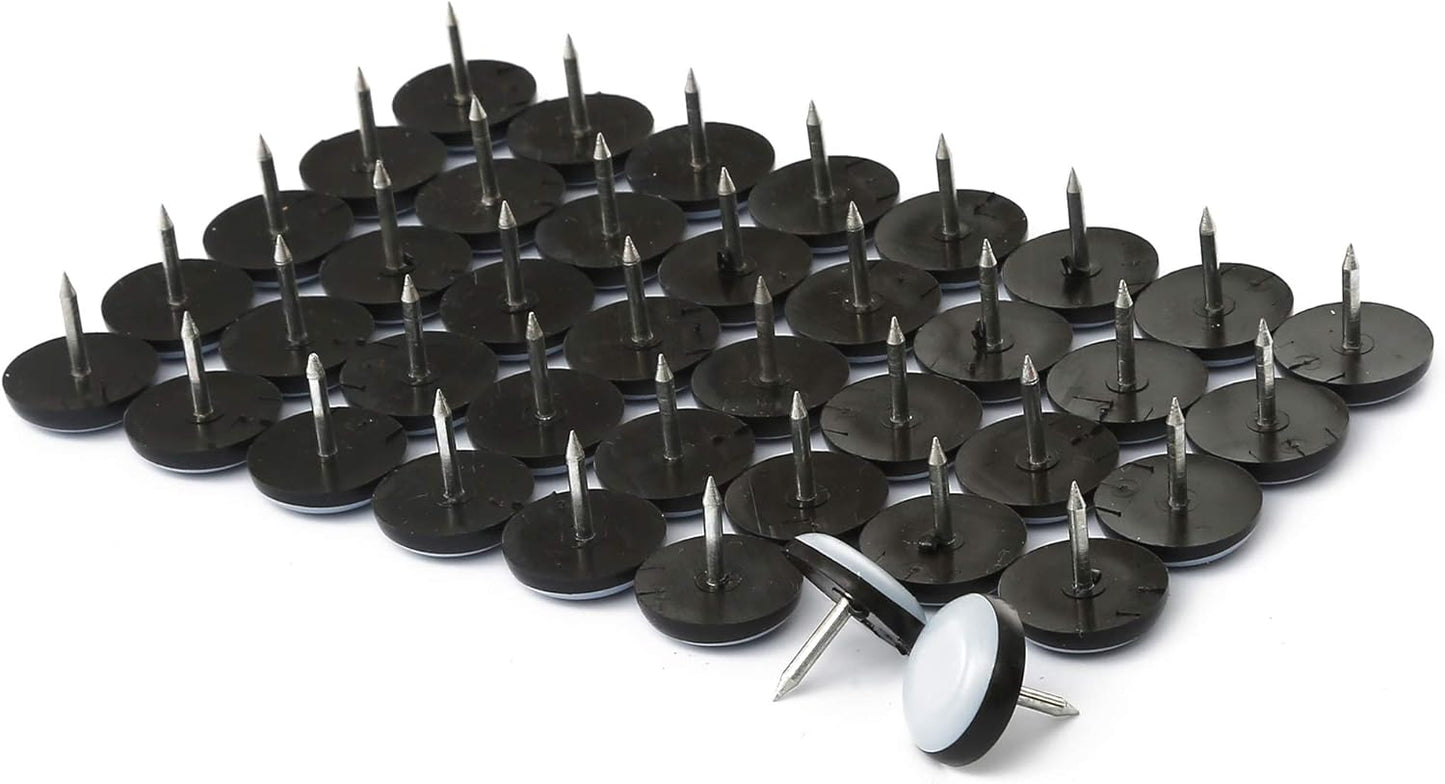 Furniture Glides Sliders-Furnigear PTFE (Teflon) Chair Leg Movers Sliders for Carpet Surface - Move Your Furniture Easy & Safely - Best Floor Protector (3/4" Nail, 40pack, not for Wood Floors)