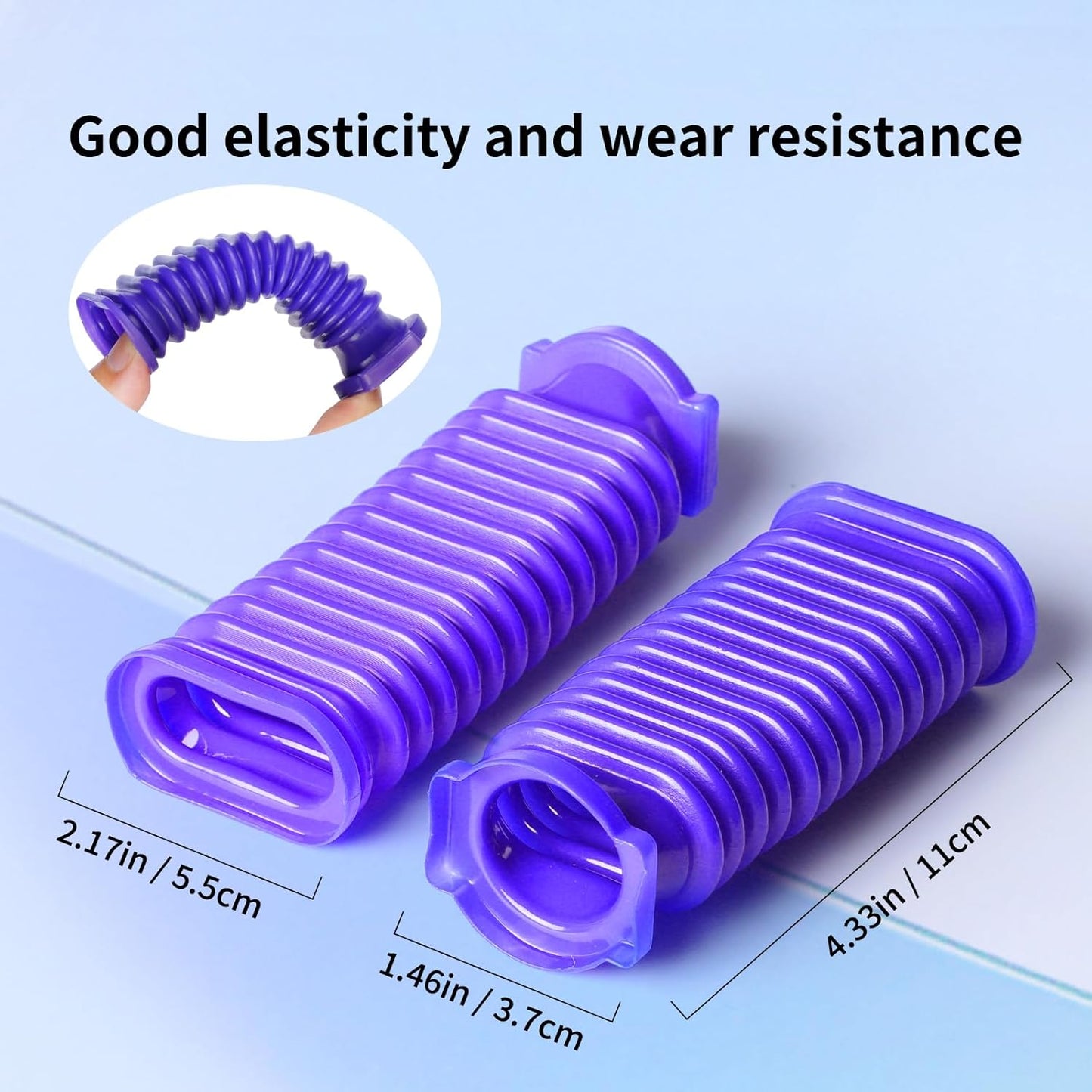 2 Pack Vacuum Lower Duct Hose Kit Compatible with Dyson V6,V7,V8,V10,V11,V15 Soft Roller Cleaner Head,Vacuum Attachment Replacement Parts for Home Cleaning, 1 Set Screwdrivers, 1 Clean Brush