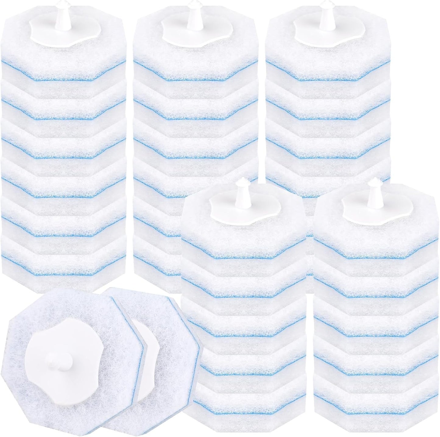 80 Pcs Toilet Wand Refills, Disposable Toilet Brush,Disposable Toilet Bowl Brush Replacement Heads,for Bathroom Cleaning,Clean Toilets,bathtubs,mop Pools, wash basins