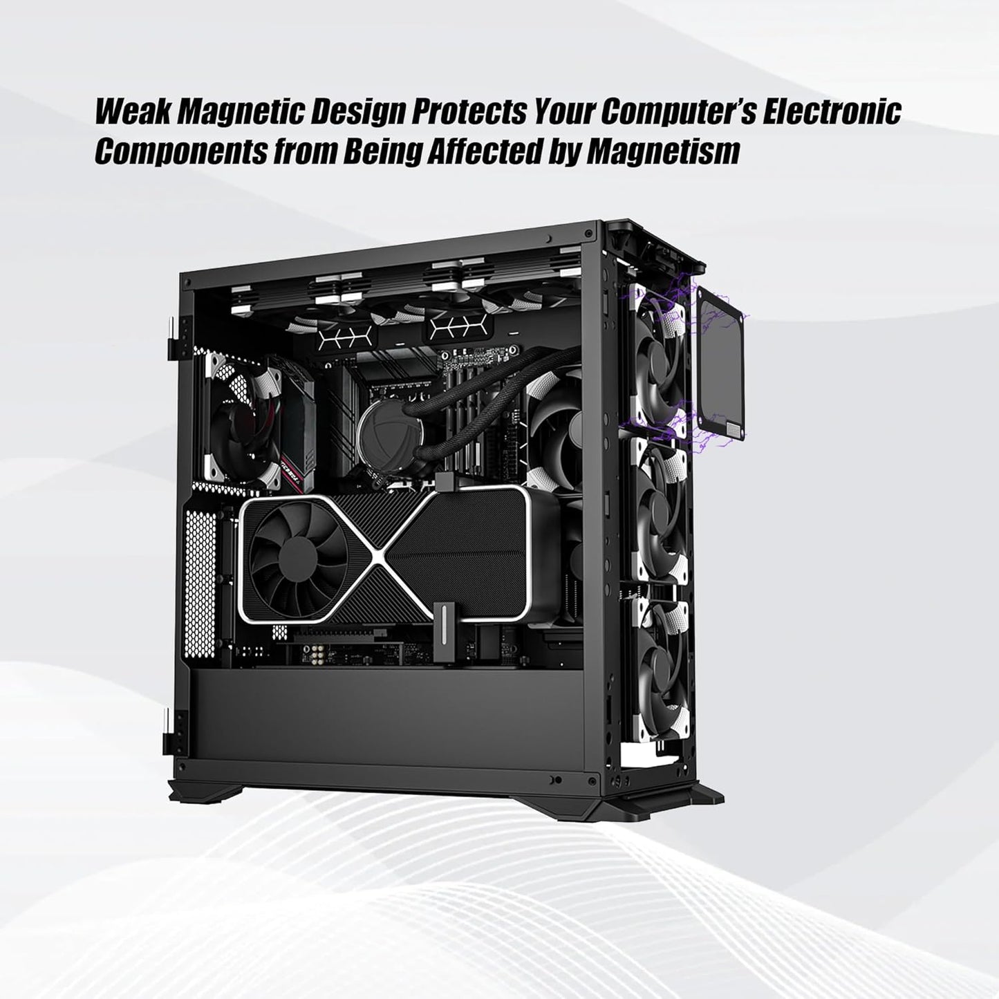 140mm PC Dust Filter for Computer Cooler Fan/PSU/Routers PVC 50 Mesh, Magnetic Dust Mesh Computer Fan Filter Grills with Screws Dustproof Case Cover (PVC V4.0, 140 * 140mm, 5pcs, Black)