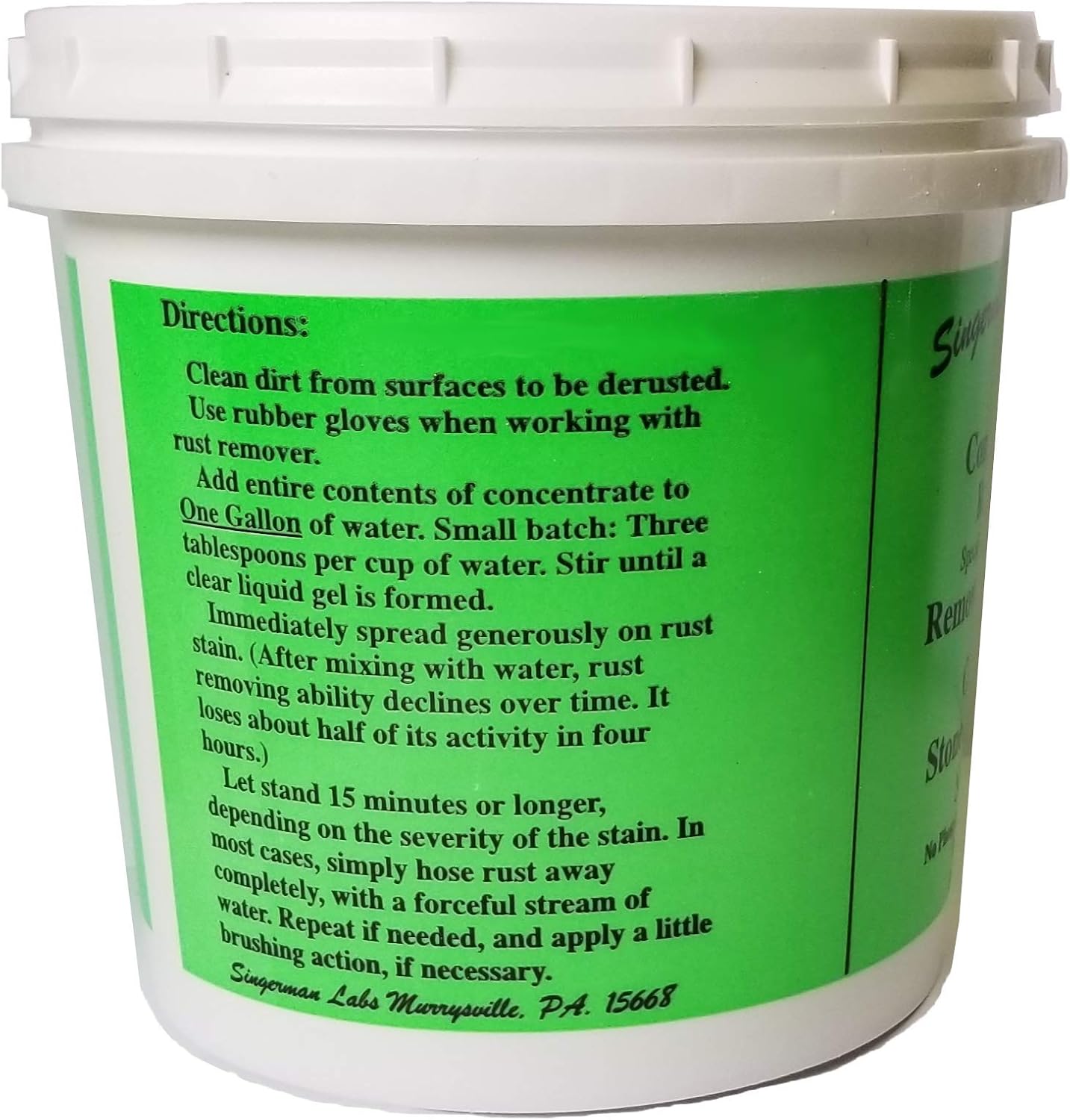 Rust Remover for Concrete (Case of 8 Makes 8 gallons)