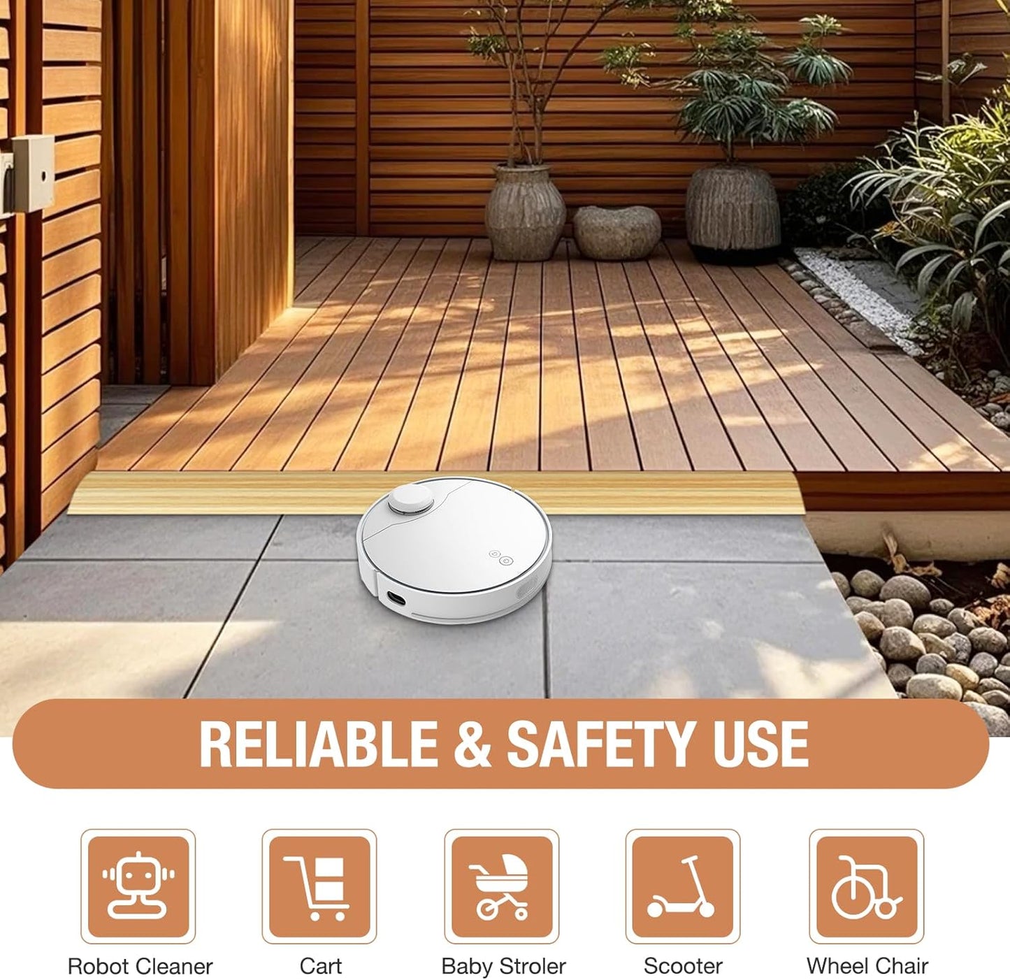 Floor Transition Strip Self Adhesive Vinyl Door Threshold for Doorways Carpet Edging Trim Overlap Edge Reducer for Laminate Floor, Carpet, Tile (Light Yellow Wood Grain, 1/5" to 2/5", 6.6Ft)