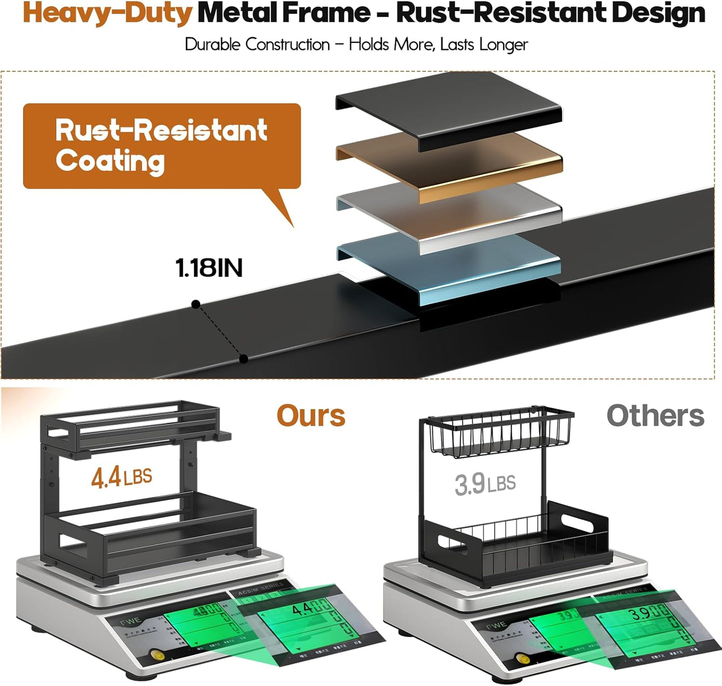 2-Pack Under Sink Organizers and Storage,2-Tier L Shape Pull Out Cabinet Organizer With Round Tube Slide Rails,Hight Adjustable Slide Out Drawers for Kitchen&Bathroom,Multi-Purpose Storage Shelf-Black