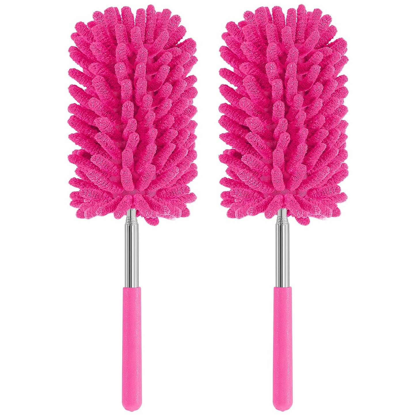 Mini Duster for Cleaning, 360° Bendable Hand Dusters with Extension Pole, Washable Small Duster for Car Interior, Office, Furniture