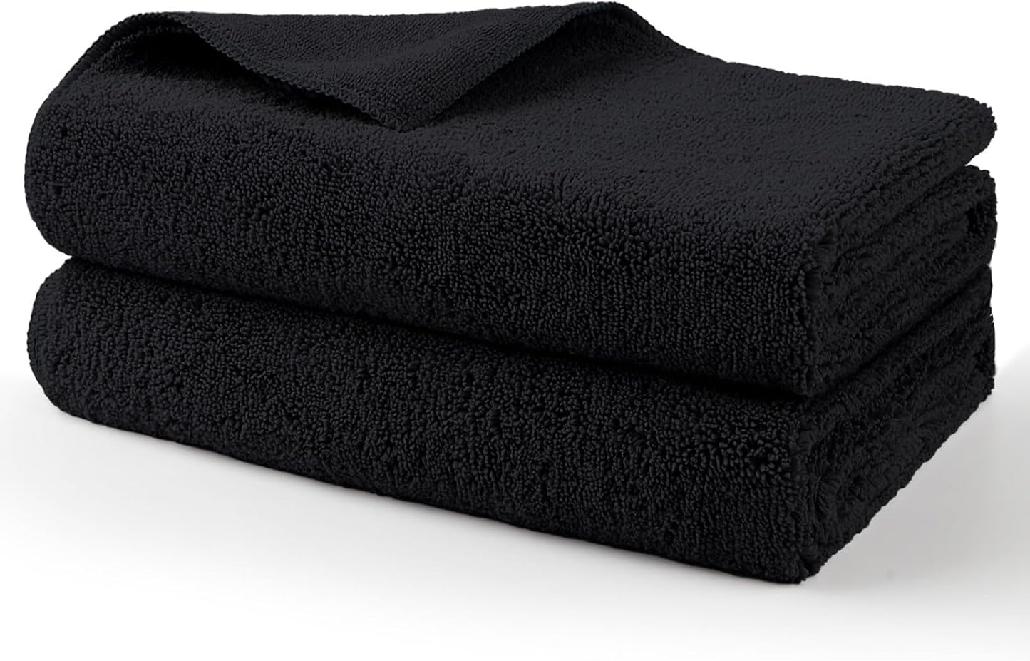 HOMEXCEL Professional Large Microfiber Car Drying Towels 2 Pack, Lint Free, Scratch Free, Highly Absorbent Drying Towel for Cars, SUVs, RVs, Trucks, and Boats,31" x 24", Black