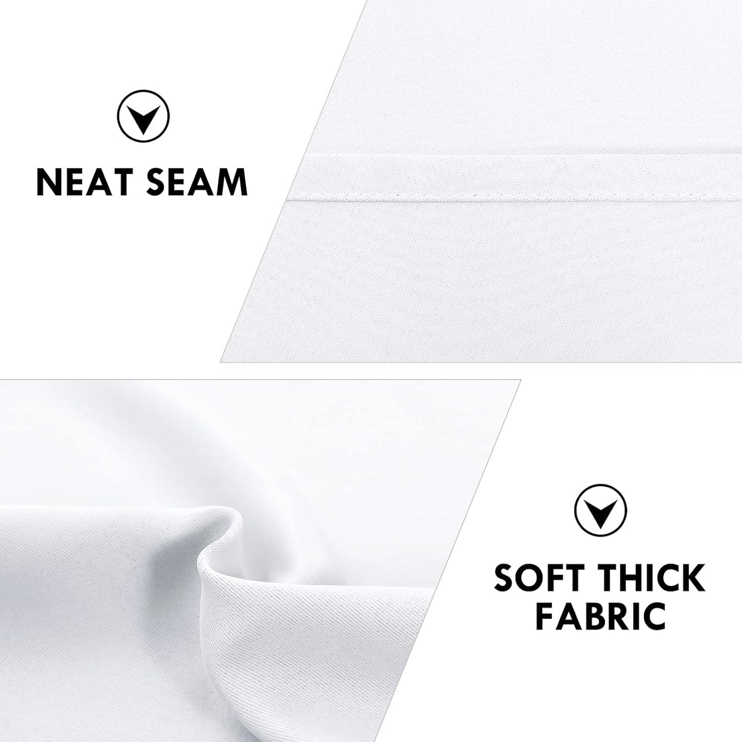 DWCN Blackout Curtains for Bedroom – Rod Pocket Thermal Insulated Noise Reducing Noise Reducing Drapes for Living Room, W 52 x L 95 Inch, 2 Panels, Greyish White