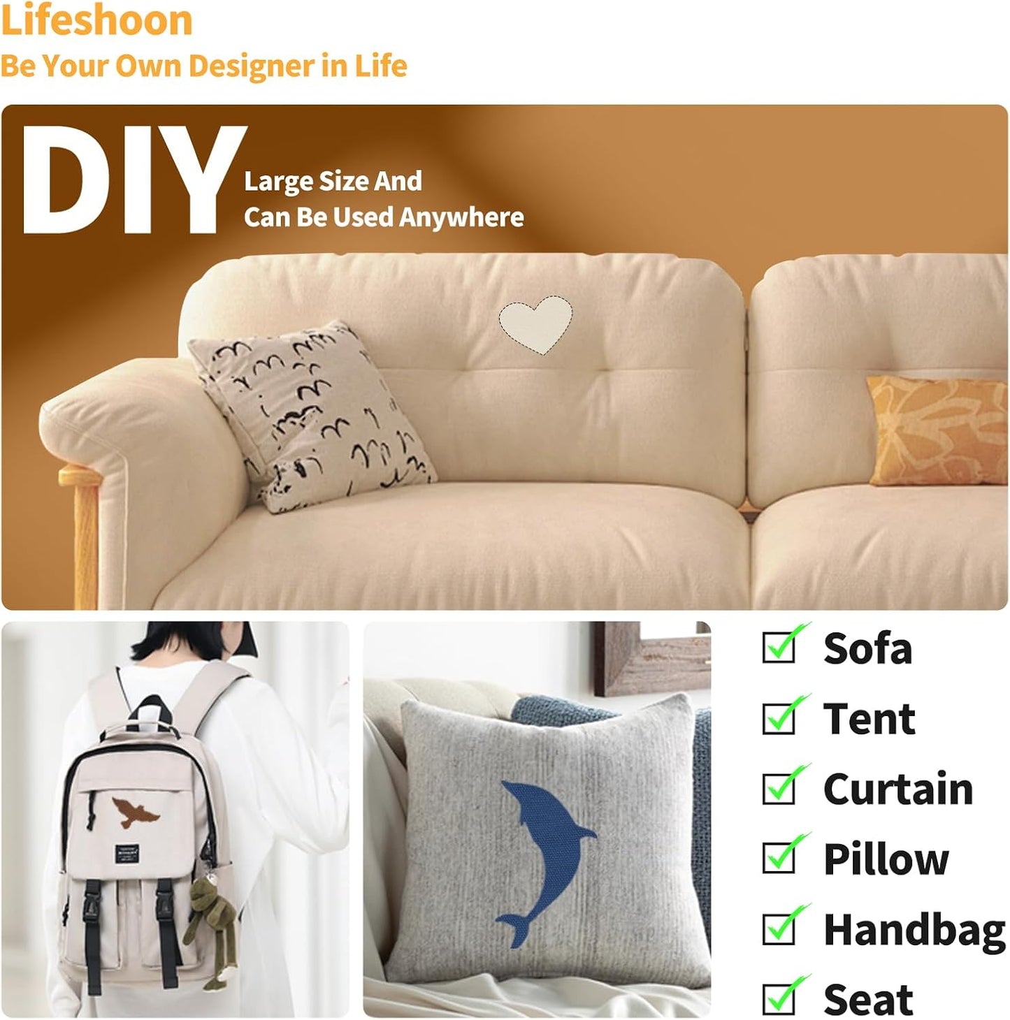 Fabric Repair Patches, 17X158 Inch Canvas Self-Adhesive Fabric Patches Tape Durable, DIY Large Canvas Repair for Sofa, Couches, Furniture, Chair, Clothing （17X158 Inch, Medium Grey）