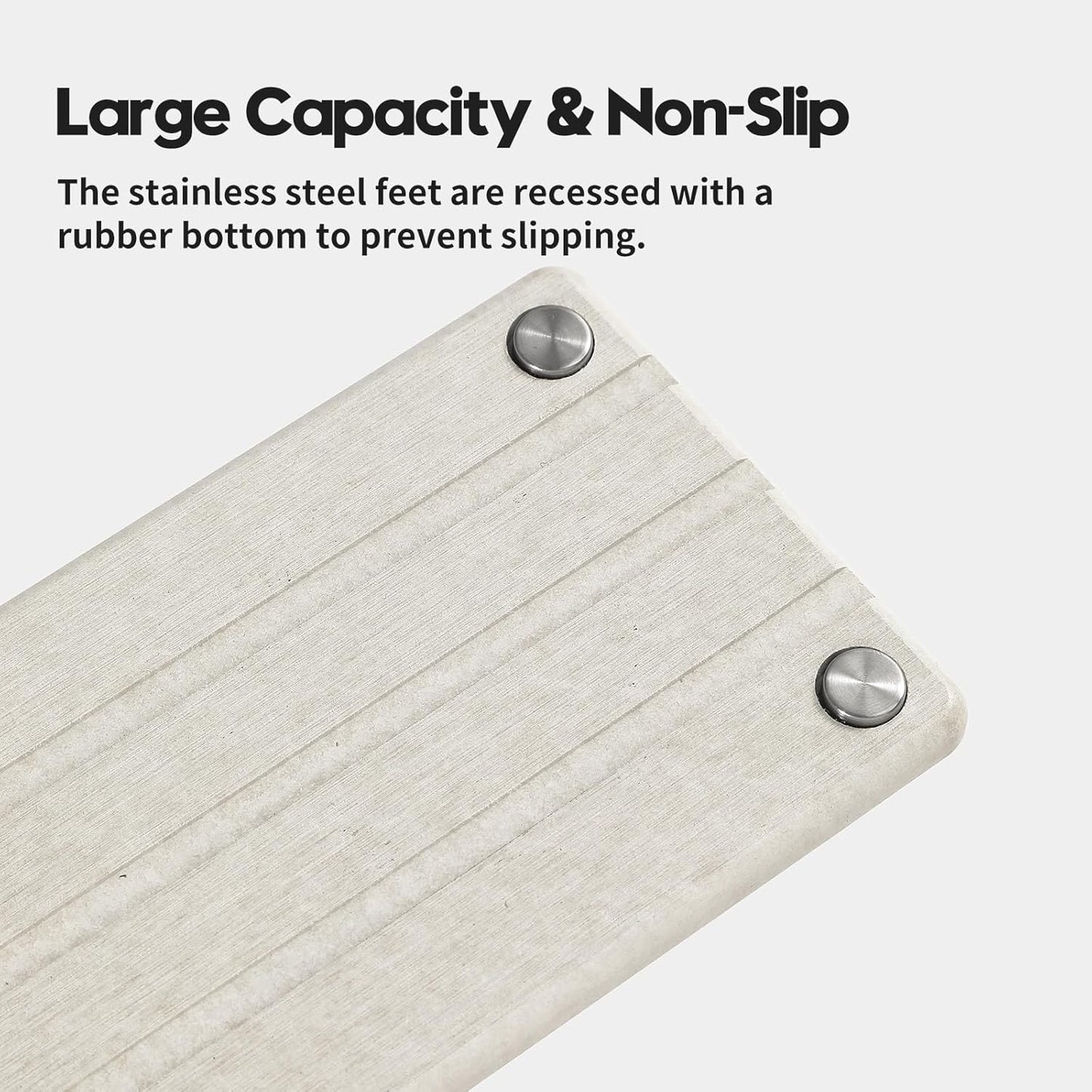 Quick Dry Bathroom Tray & Kitchen Sink Organizer, Water Absorbing Countertop Sponge Holder Soap Dish, Diatomaceous Earth Stone Vanity Dispenser Toothbrush Bottle, Gray Beige, 10" x 4"