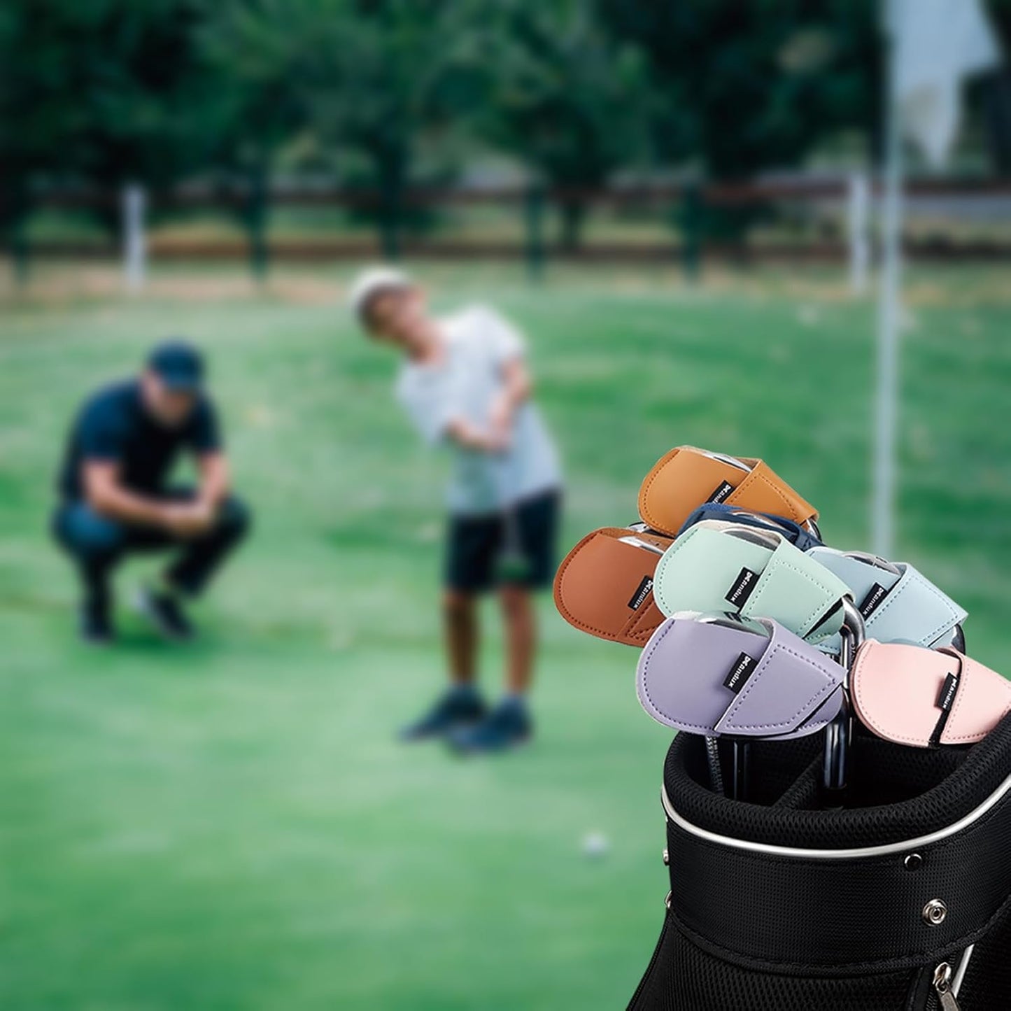 Andux 10Pack PU Golf Irons Club Head Covers Pouch Holder MT/PU03