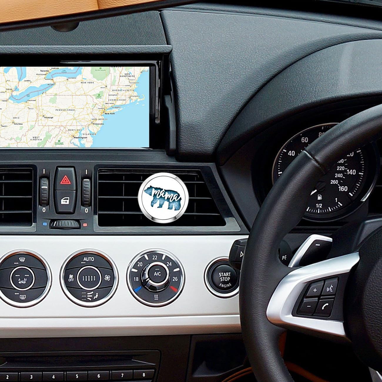 30mm Mama Bear Car Diffuser Vent Clip Essential Oil Aromatherapy Air Freshener Vent Clips Car Accessories for Women