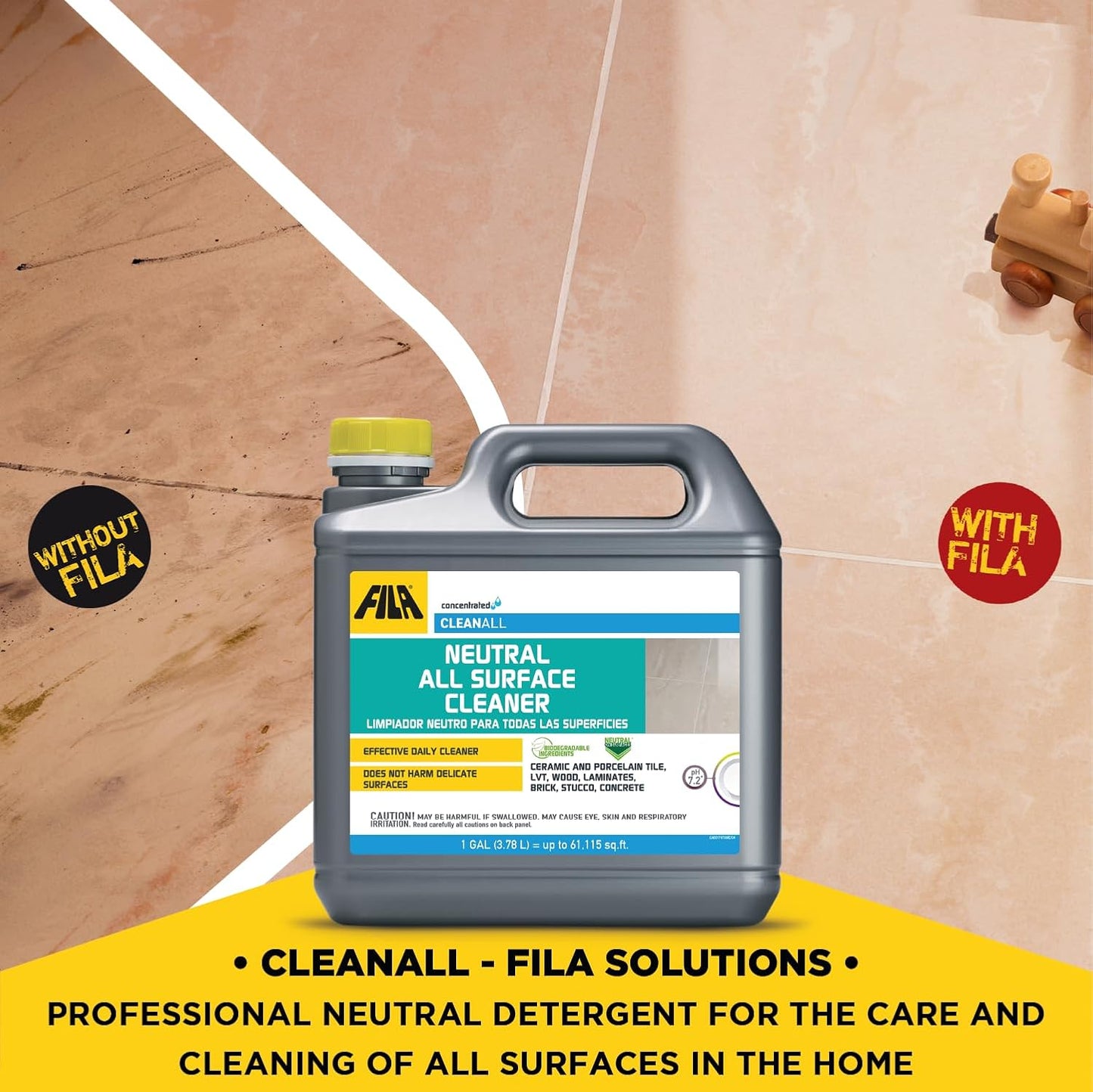 FILA Surface Care Solutions CLEANALL Neutral All Surface Cleaner, 1 Gallon