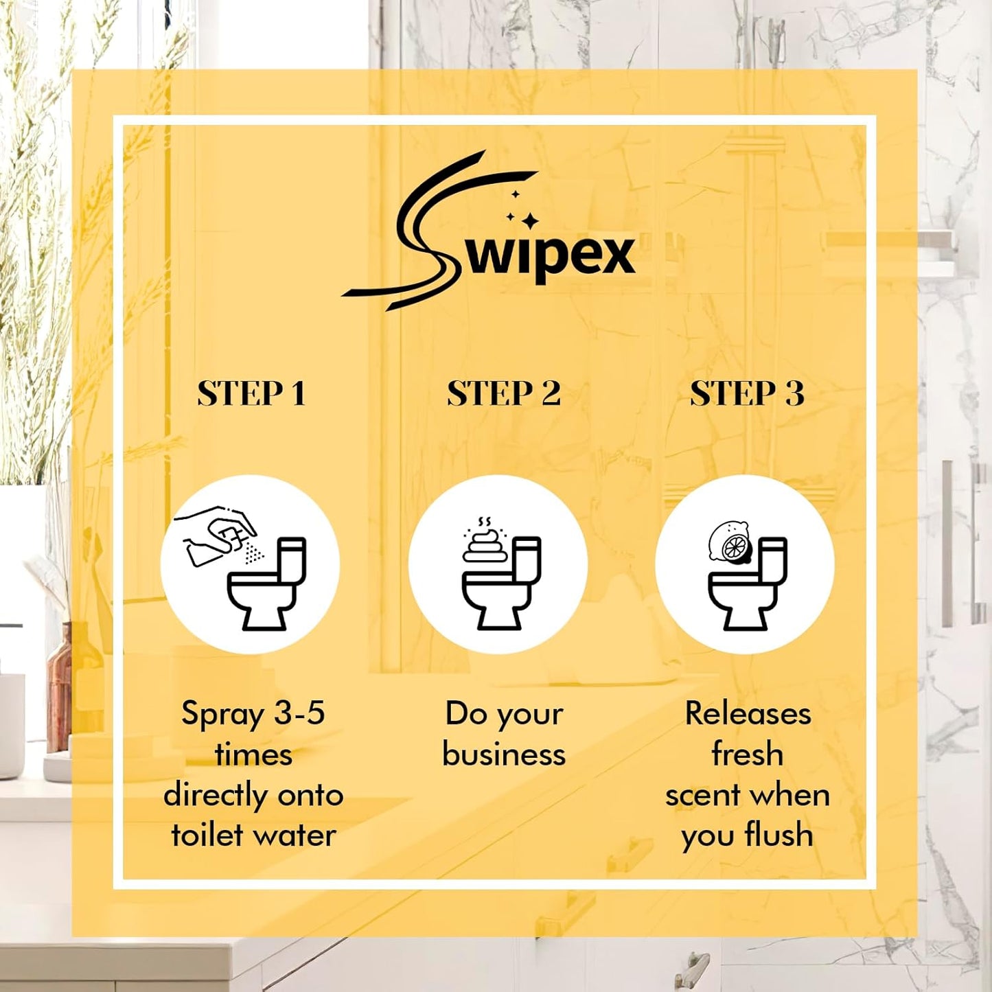 Travel Size Toilet Spray, Air Freshener Spray for Bathroom Deodorizer, Travel Essentials Variety - Lemon, Lavender, Vanilla, Peony, Eucalyptus