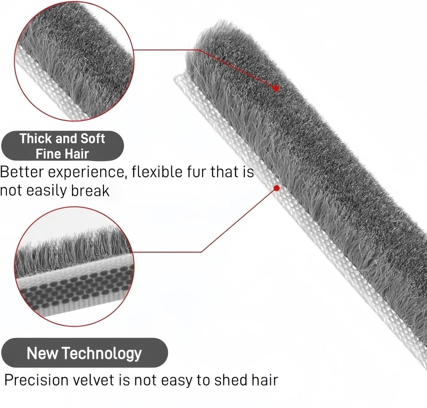 33 Ft Self-Adhesive Weather Stripping Door Seal Strip for Door Window, 0.35" Wide x 0.35" Thick, Gray