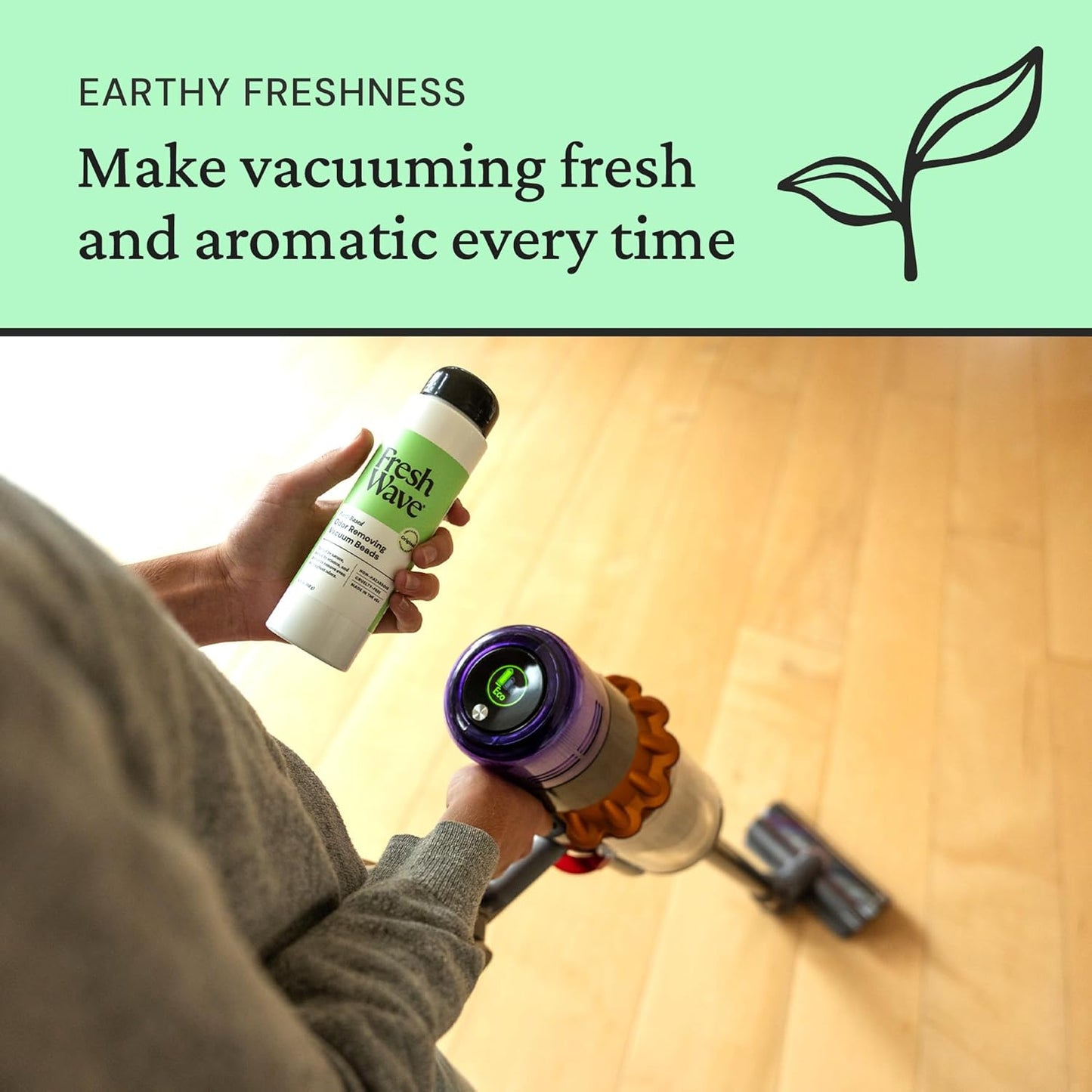 Fresh Wave Vacuum Odor Eliminating & Deodorizer Beads, 5.25 oz. | Pack of 2 | Safer Odor Relief | Natural Plant-Based Odor Eliminator | Odor Absorbers for Home | Keeps Vacuum Fresh Between Uses