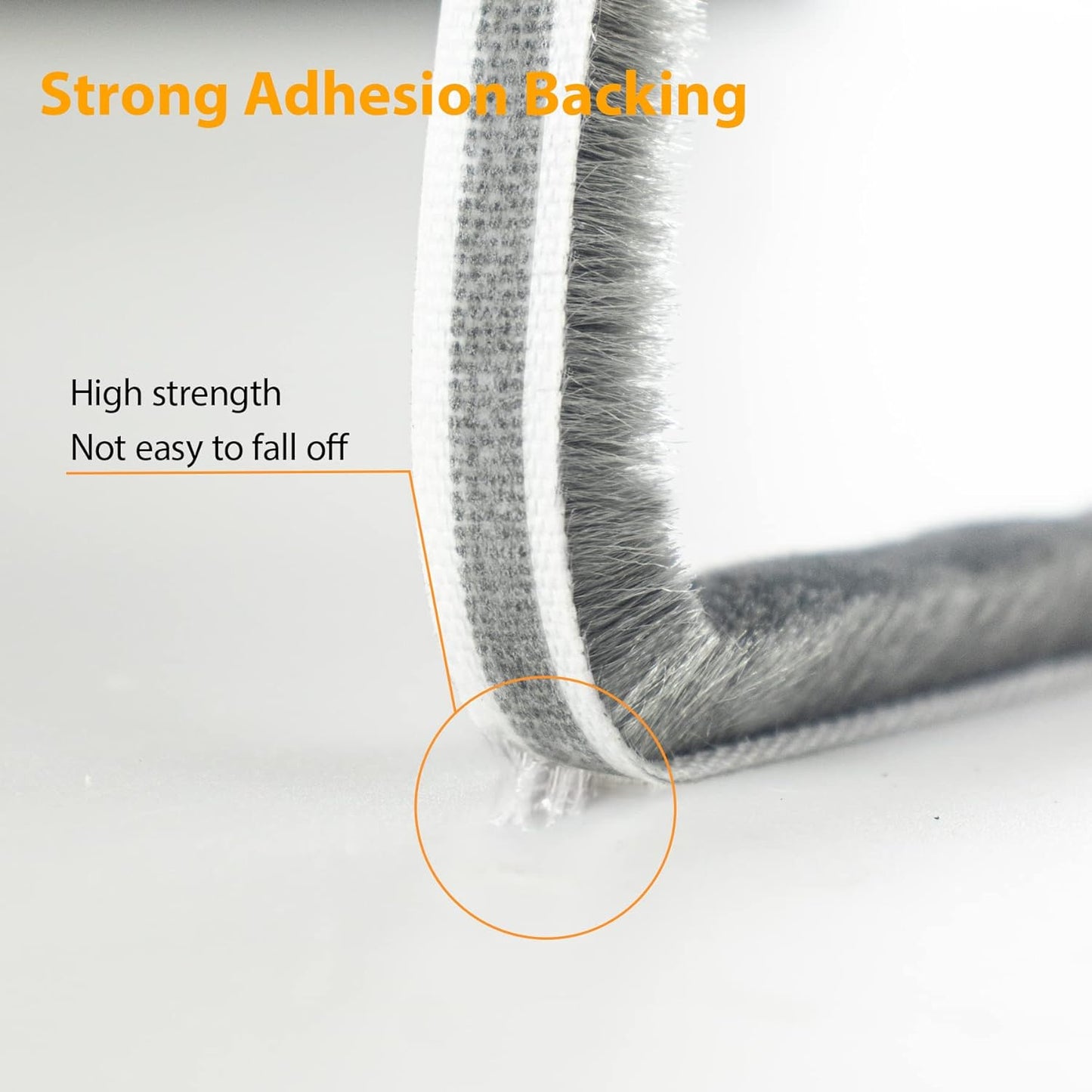 69FT Brush Weather Stripping, Neat Pile Self Adhesive Seal Strip for Windows and Door, Weatherstrip for Soundproofing, Windproof, Dustproof, Stronger Stickiness, 0.35'' Wide x 0.2'' Thick, Grey