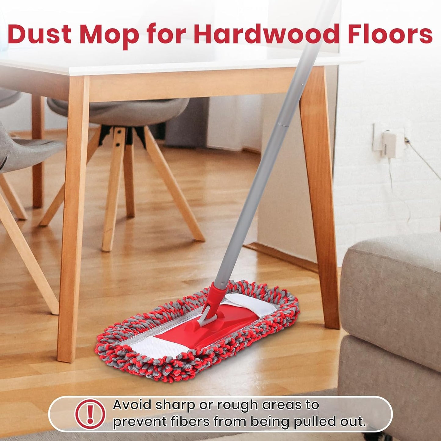 MAVRIZ Dust Mops for Hardwood Floors Cleaning Washable Wet and Dry Mop with 58" Long Handle, Microfiber Mop for Laminate, Vinyl, Wood, Tile Floors