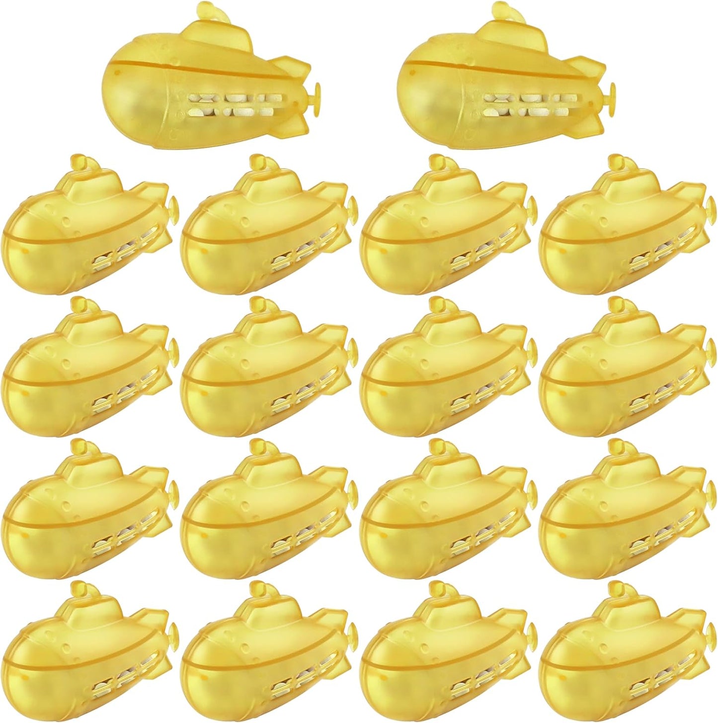AMI PARTS Humidifier Tank Cleaner Small Submarine 18 pcs for Most Humidifier and Fish Tank,Purifies Water,Softens Hard Water(Yellow Universal Humidifier Filters)