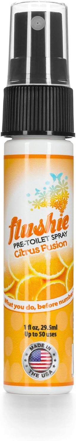 Flushie Pre-Toilet Sprays for Poop Travel Size Toiletries Bathroom Spray for Poop Spray for Toilet Deodorizer Traveling Essentials Poop deodorizer Poop Odor eliminator