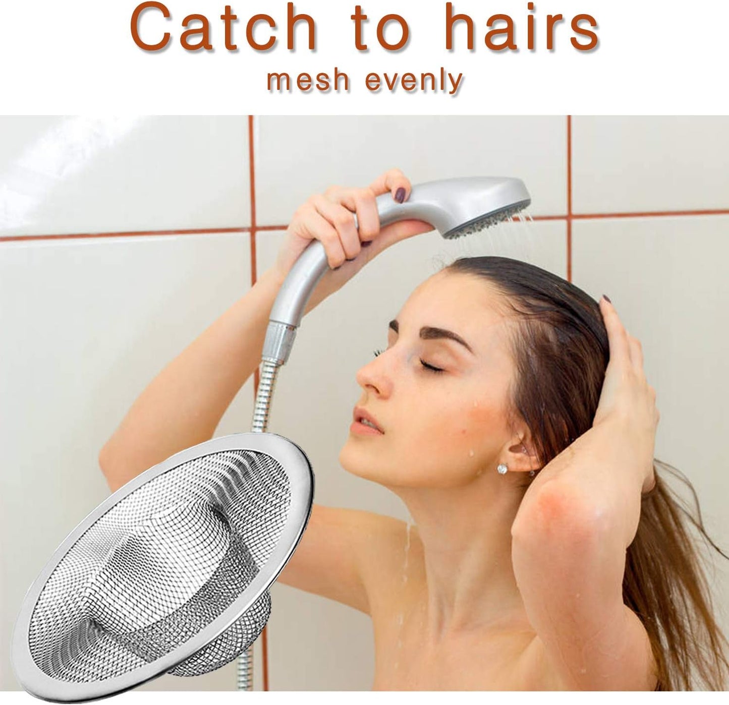 50pcs Heavy Duty Stainless Steel Slop Basket Filter Trap, 2.75" Top / 1" Mesh Metal Sink Strainer,Perfect for Kitchen Sink/Bathroom Bathtub Wash Basin Floor Drain Balcony Drain Hole,Utility…