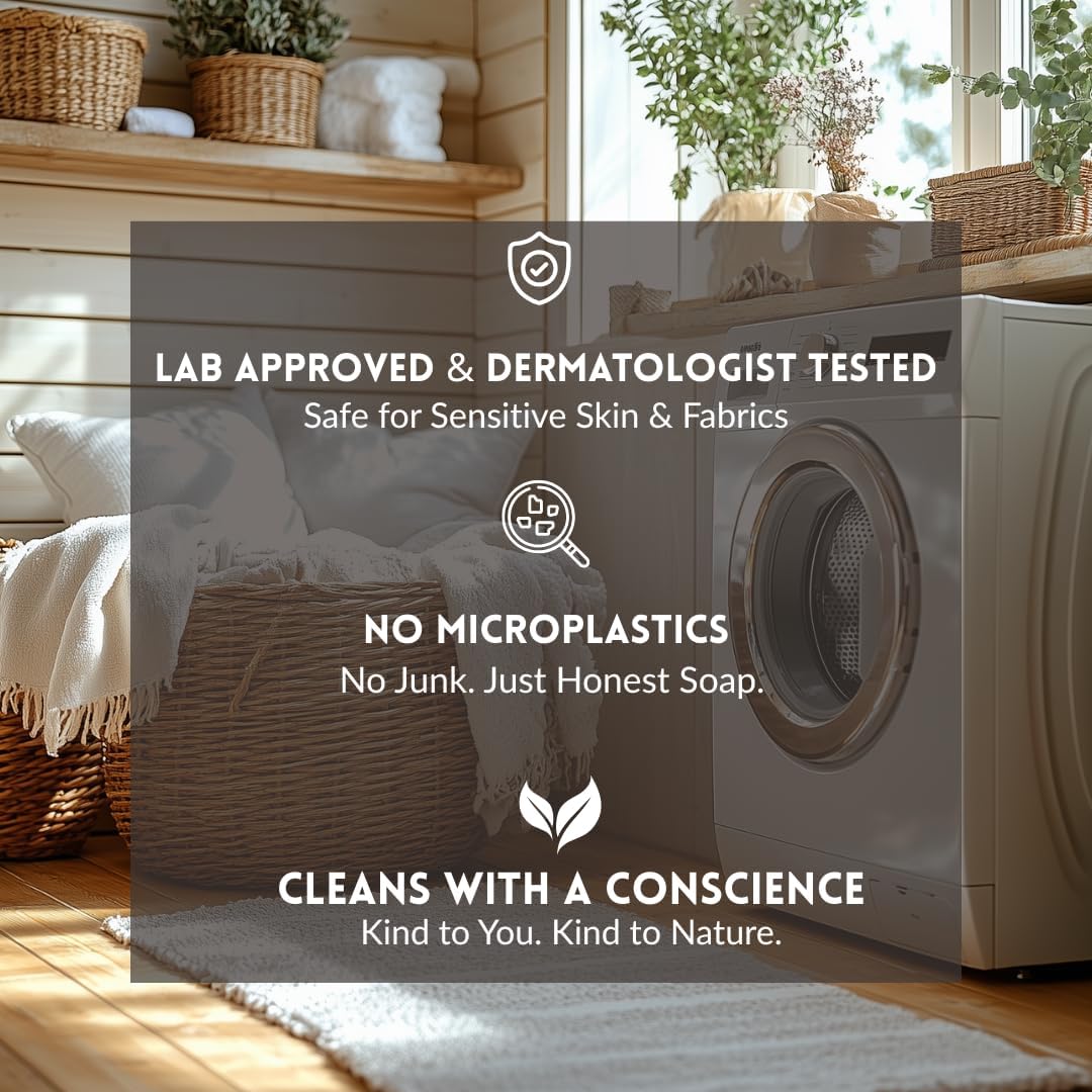 Charcoal Laundry Detergent Booster Powder – Concentrated Ground Bar Soap | Mix With Borax & Washing Soda for Deep Clean of 65 Loads | Unscented Result, Stain-Fighting, Natural, Eco-Friendly