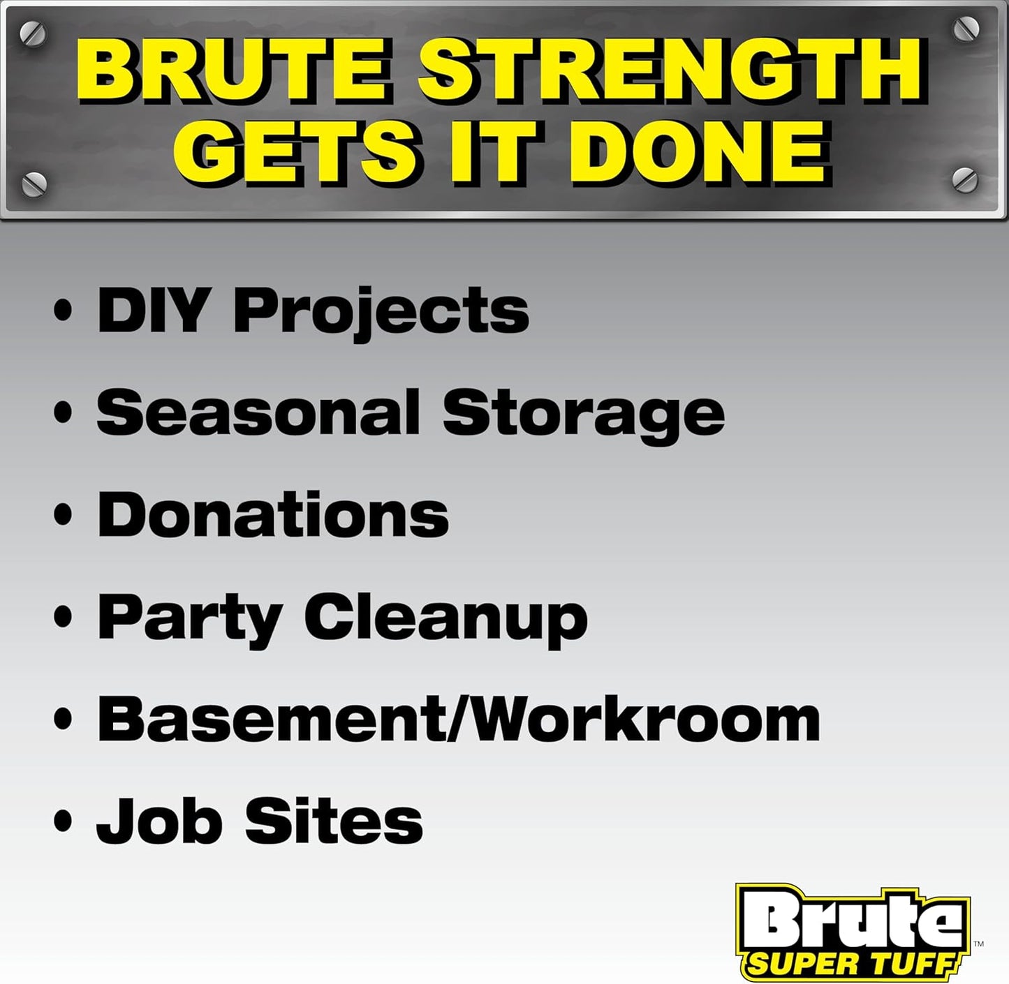 Heavy Duty Contractor Bags, Extra Large Trash Bags, Twist Tie Closure, Black, 55 Gallon, 15 Count