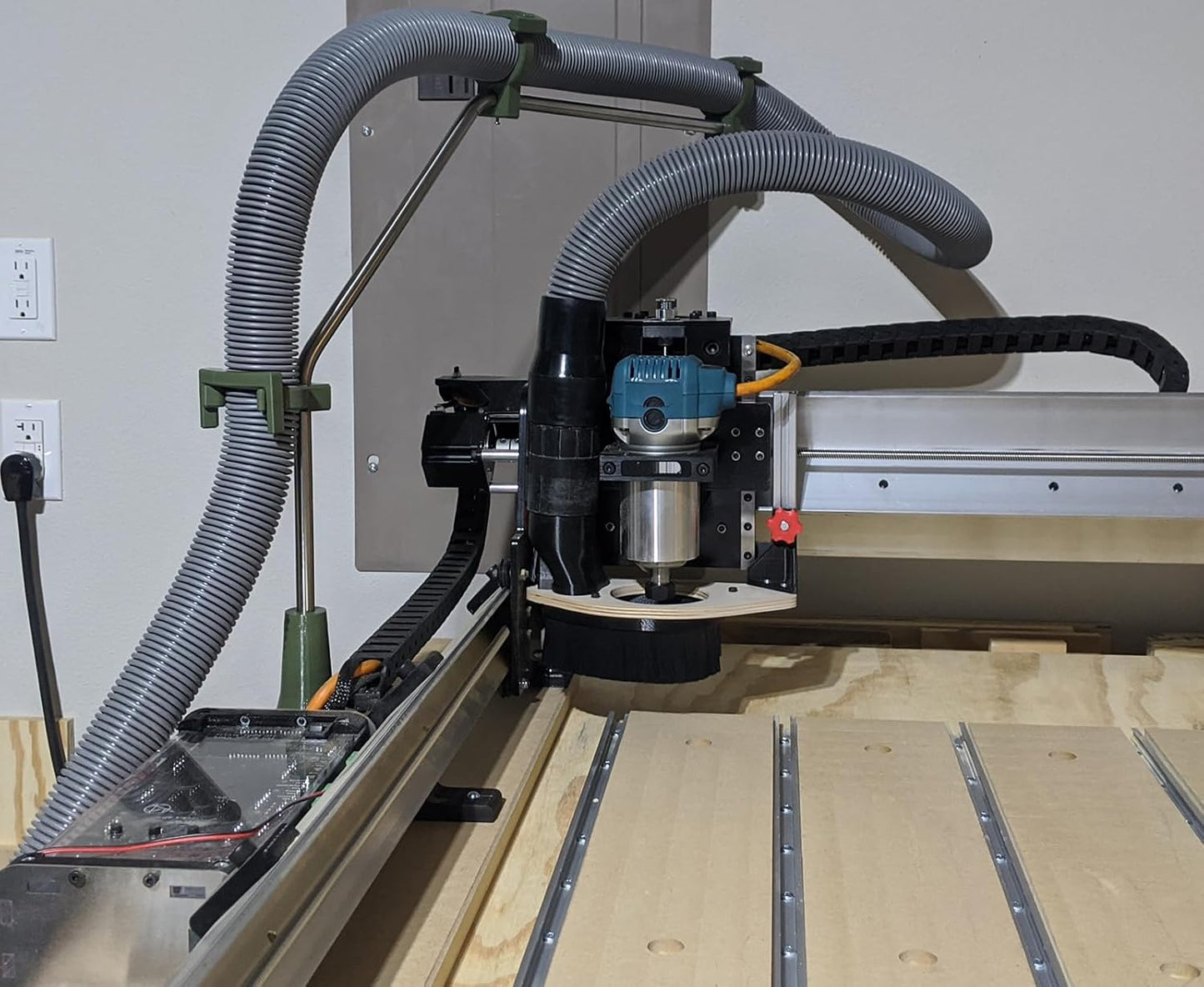 Dust Collection Hose 2 in × 10 ft Heavy Duty Flexible PVC Reinforced Thicken Helix Suction Discharge Corrugated Pipe Hose for Fume Dust Collector Fitting Wood Chip Saw (2 inch gray hose)